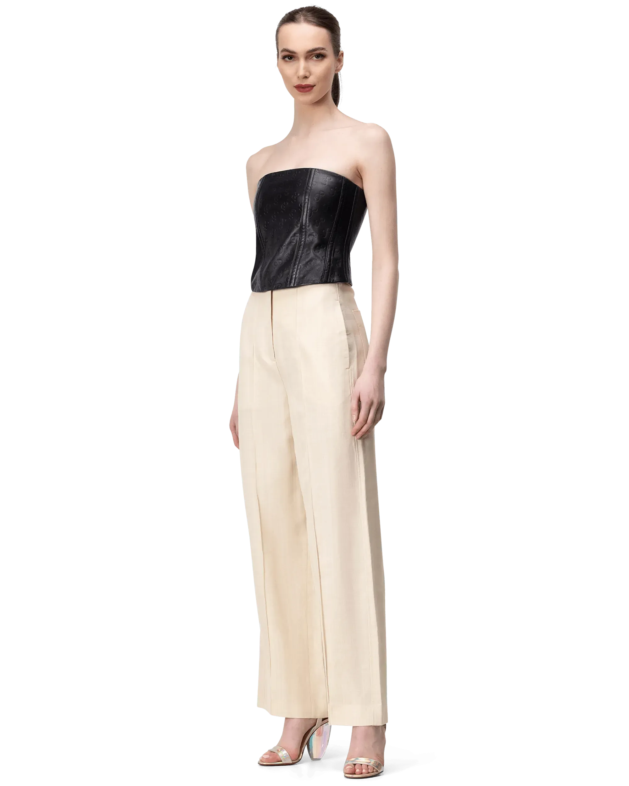 Tailored Wide Leg Pants - DIHSAN