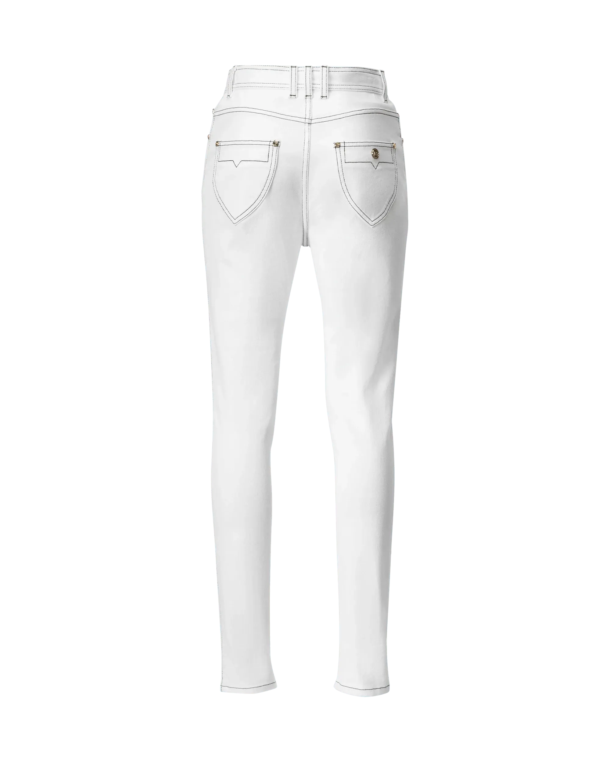 Contrasting Stitch Skinny Jeans - DIHSAN