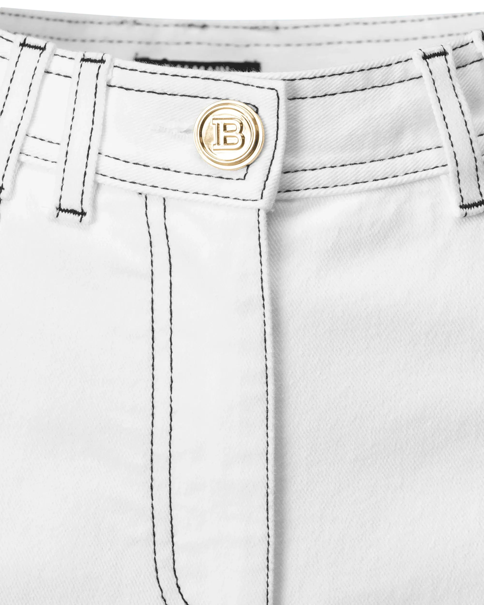 Contrasting Stitch Skinny Jeans - DIHSAN