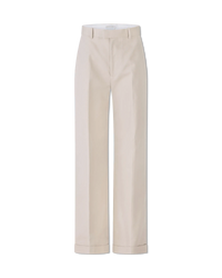 Wide Leg Twill Trousers - DIHSAN