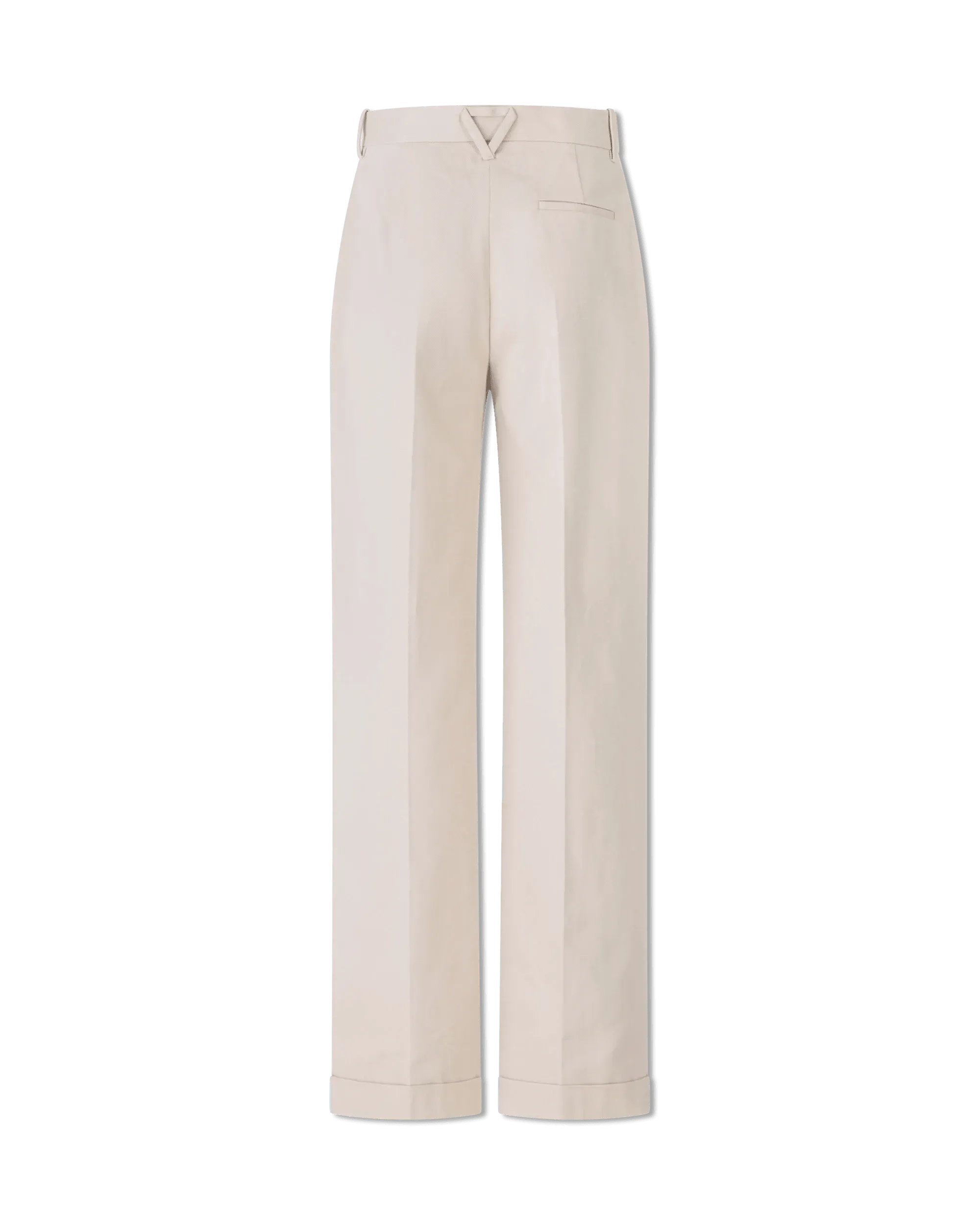 Wide Leg Twill Trousers - DIHSAN