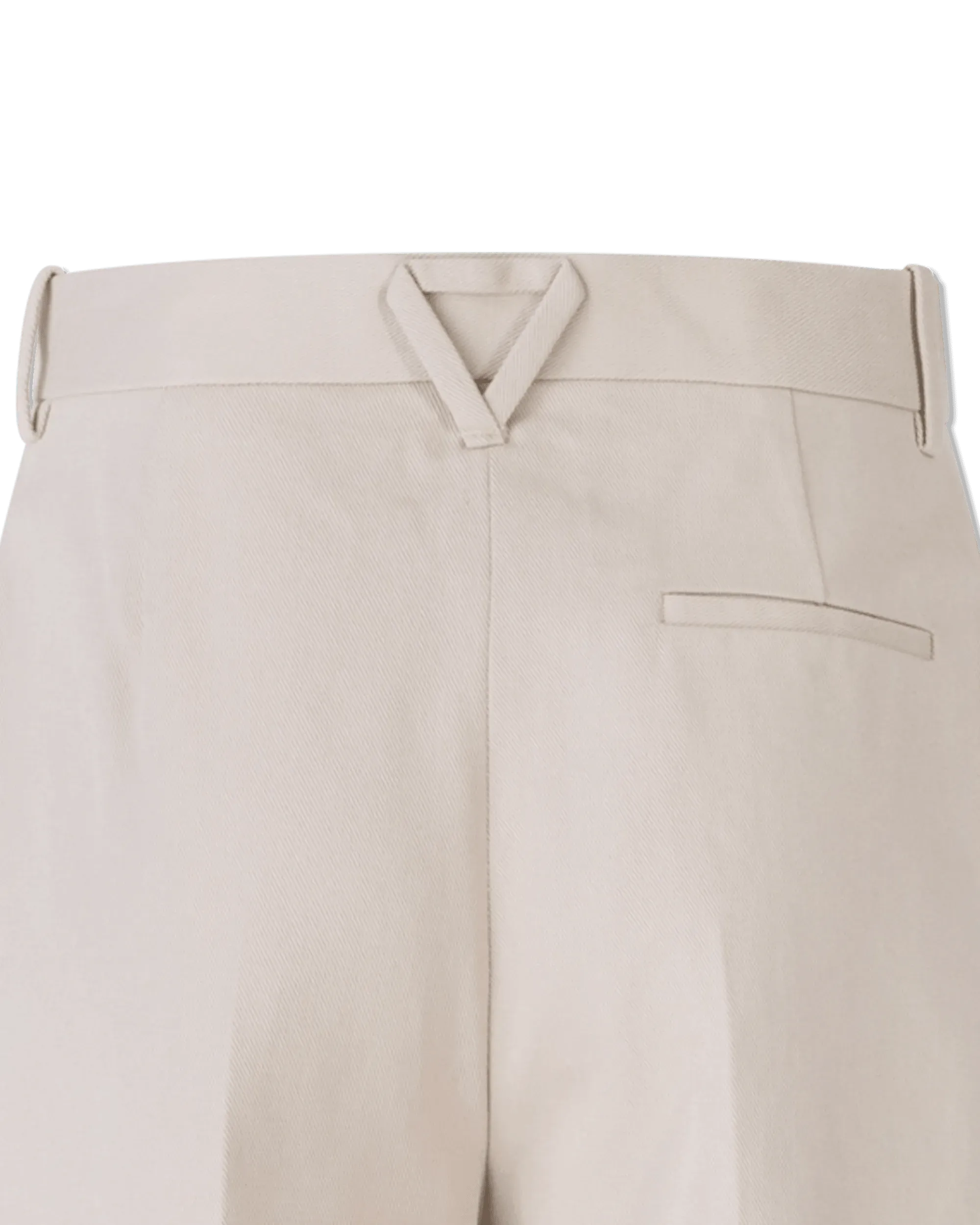 Wide Leg Twill Trousers - DIHSAN