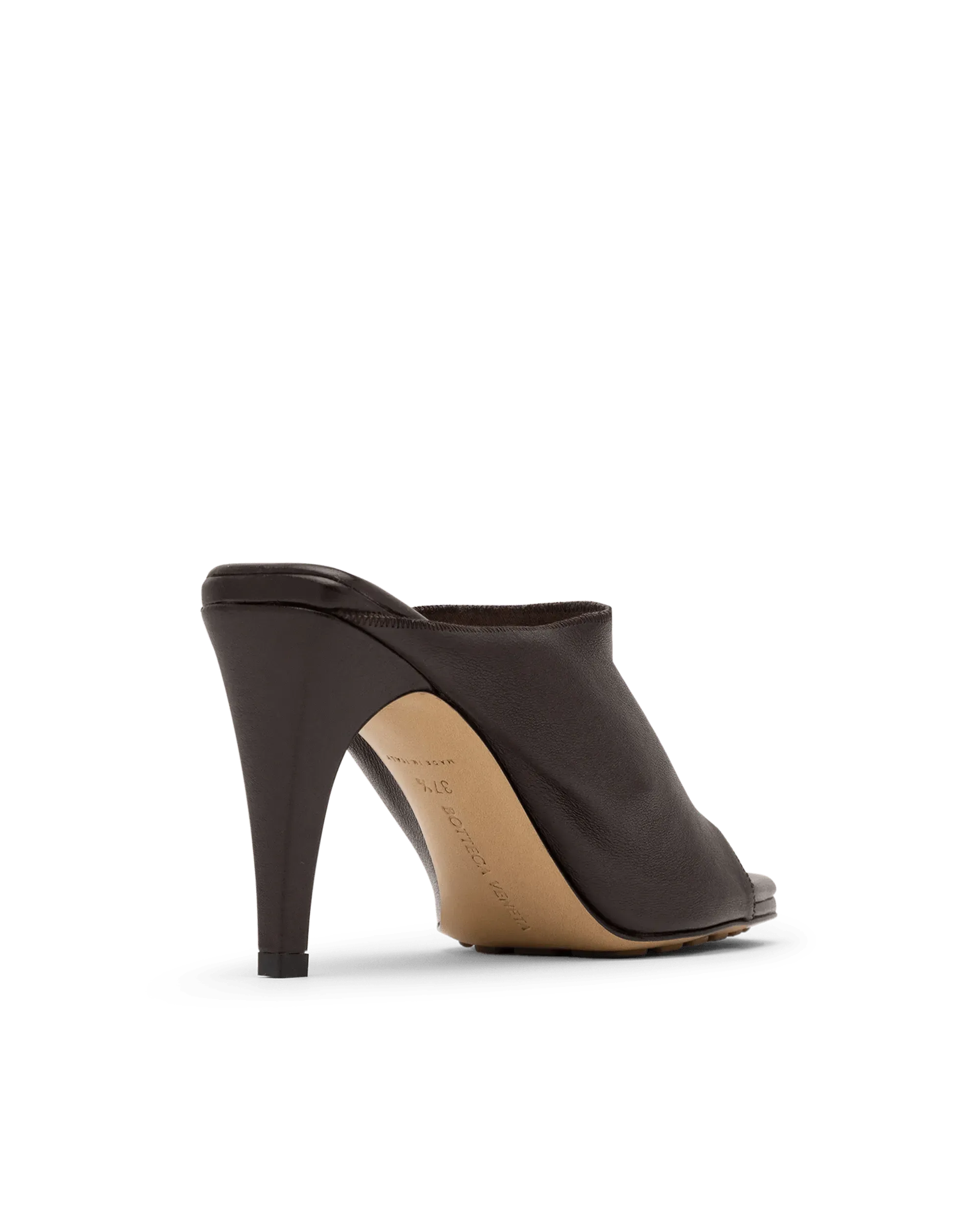 Heeled Leather Slides - DIHSAN