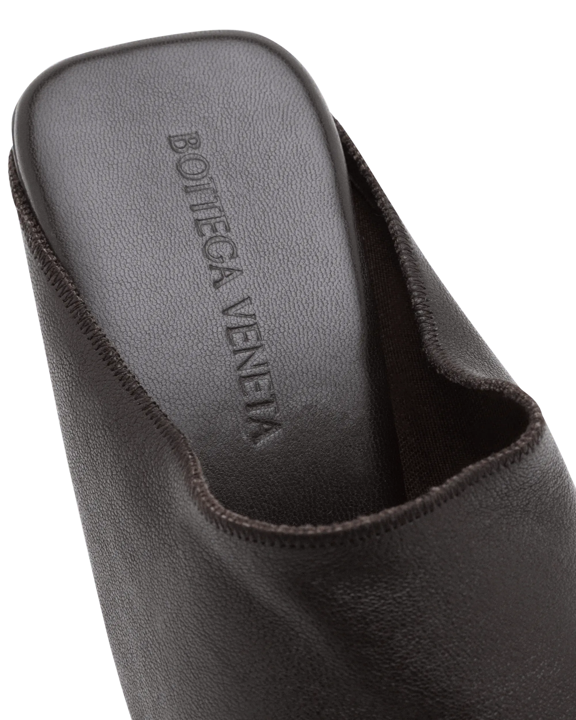 Heeled Leather Slides - DIHSAN