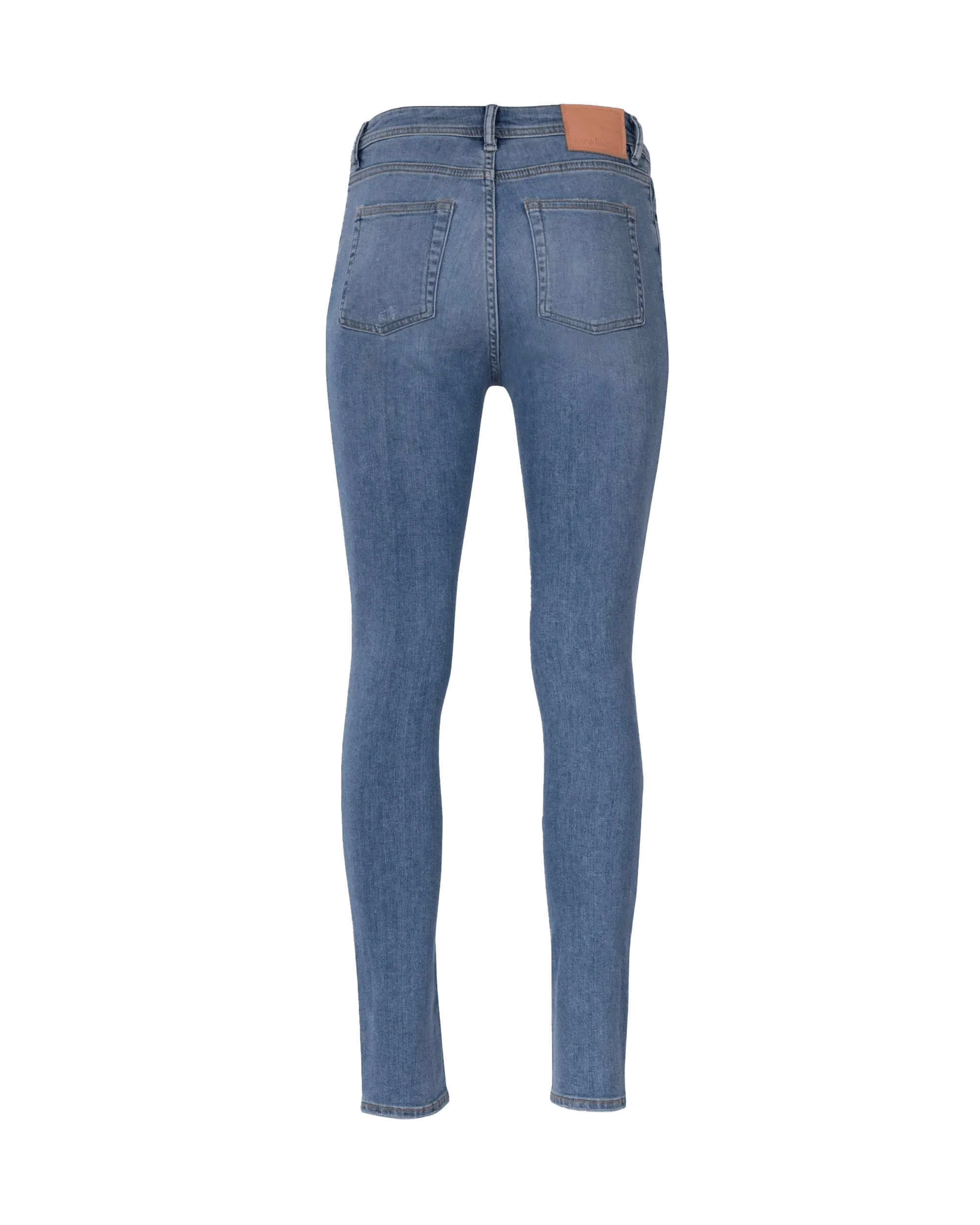 Steel Blue Cotton Five-Pocket High-Rise Skinny Jeans by Acne Studios | DIHSAN