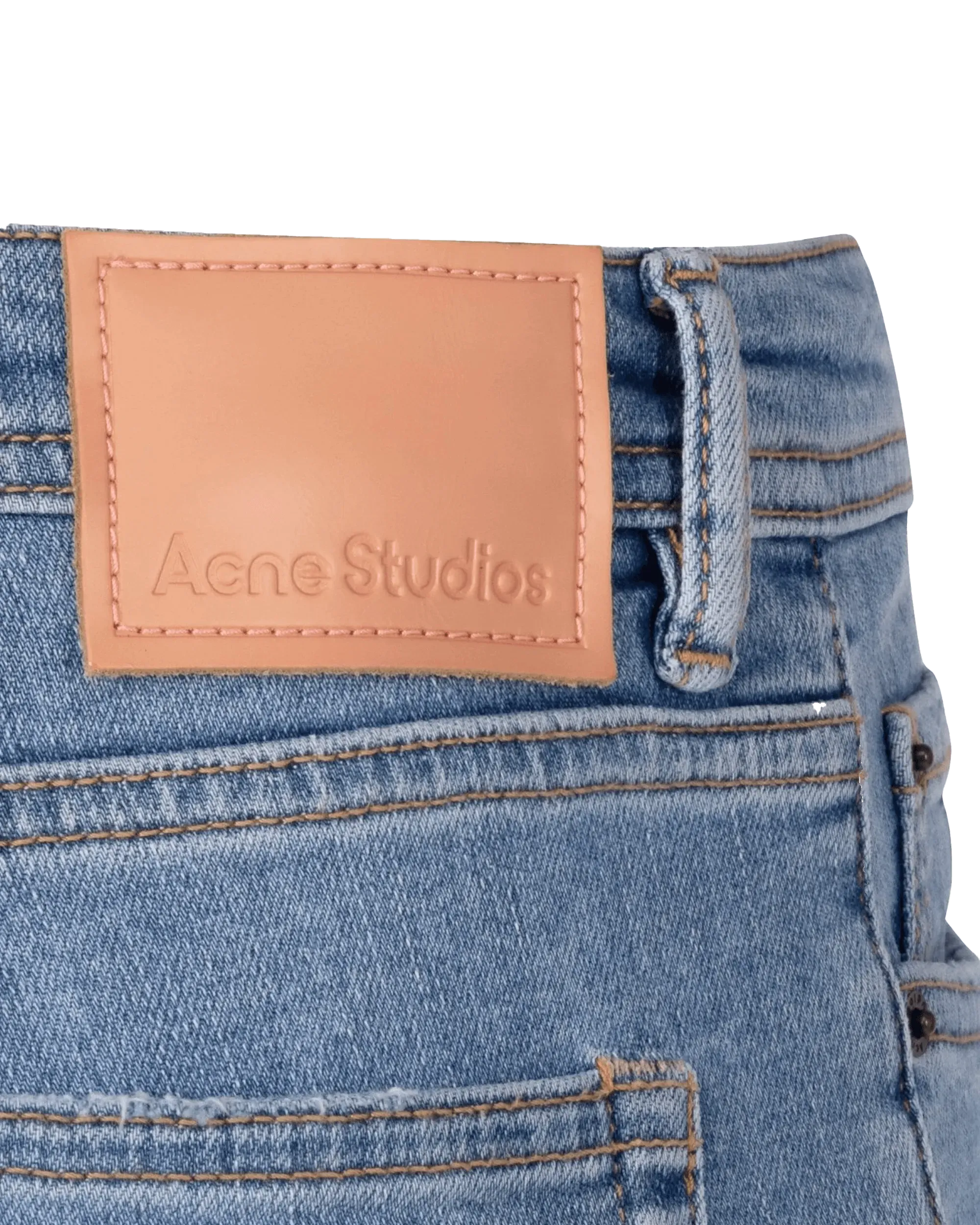 Steel Blue Cotton Five-Pocket High-Rise Skinny Jeans by Acne Studios | DIHSAN