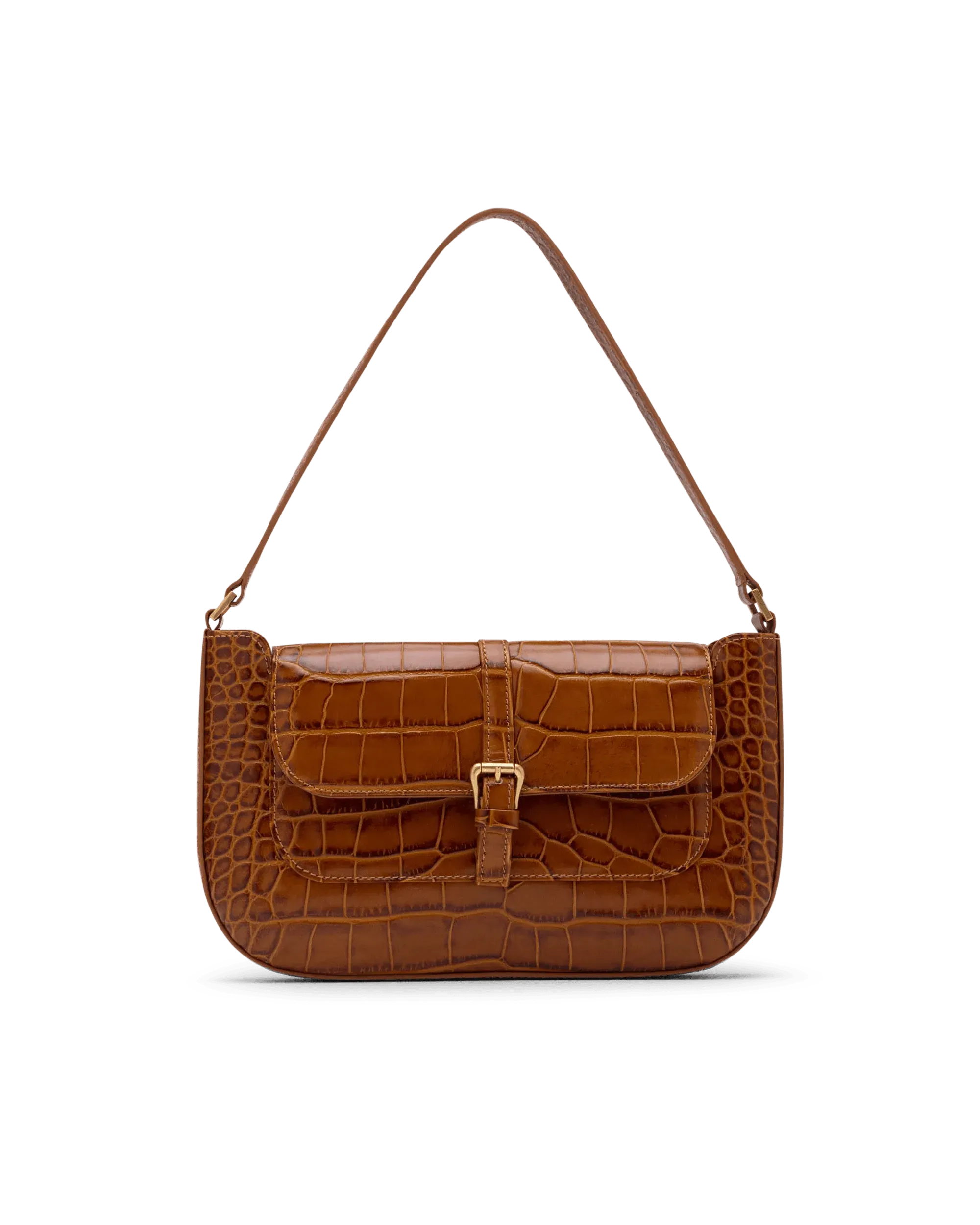 Miranda Croc-Effect Shoulder Bag - DIHSAN