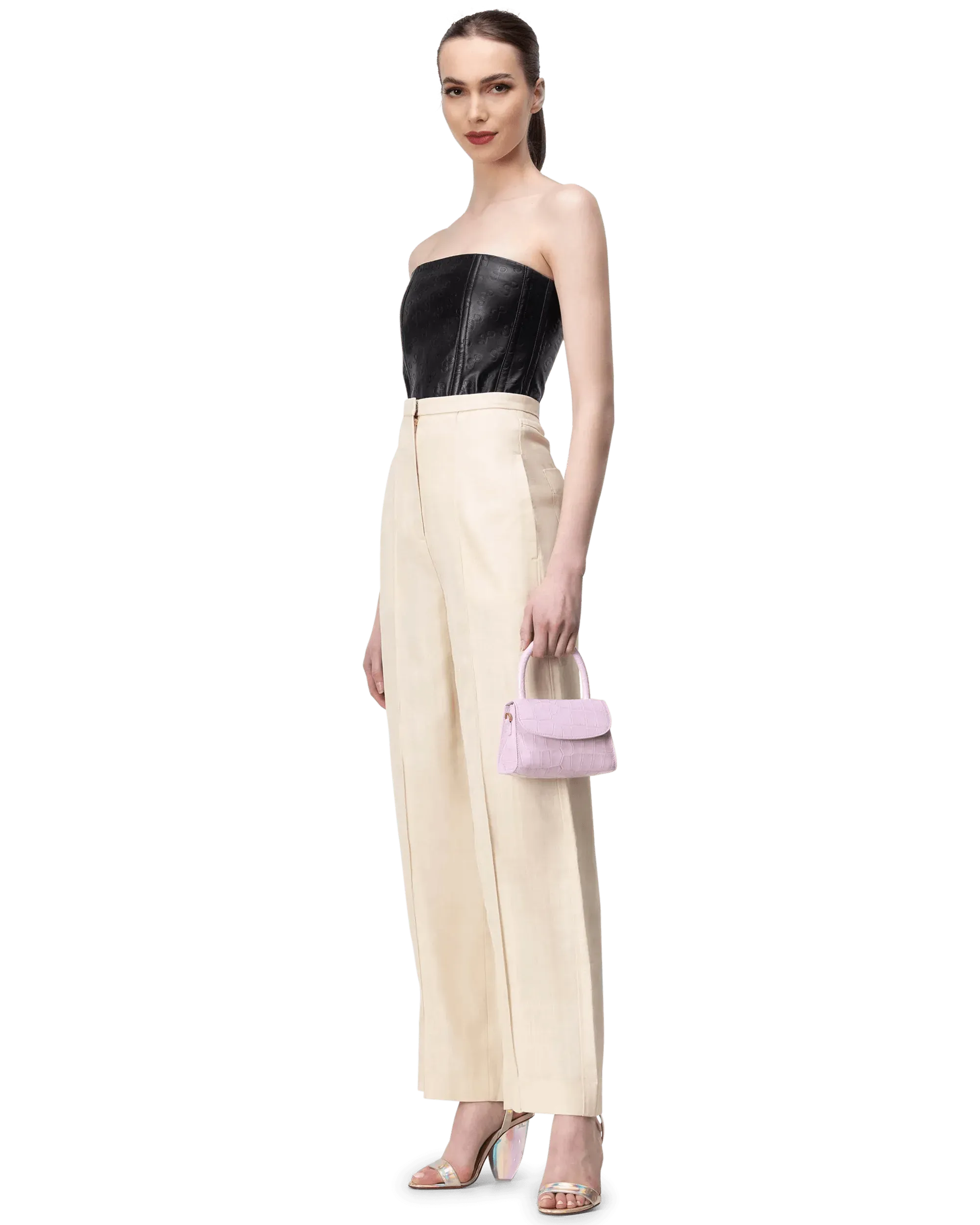 Mini Croc-Effect Crossbody Bag - DIHSAN
