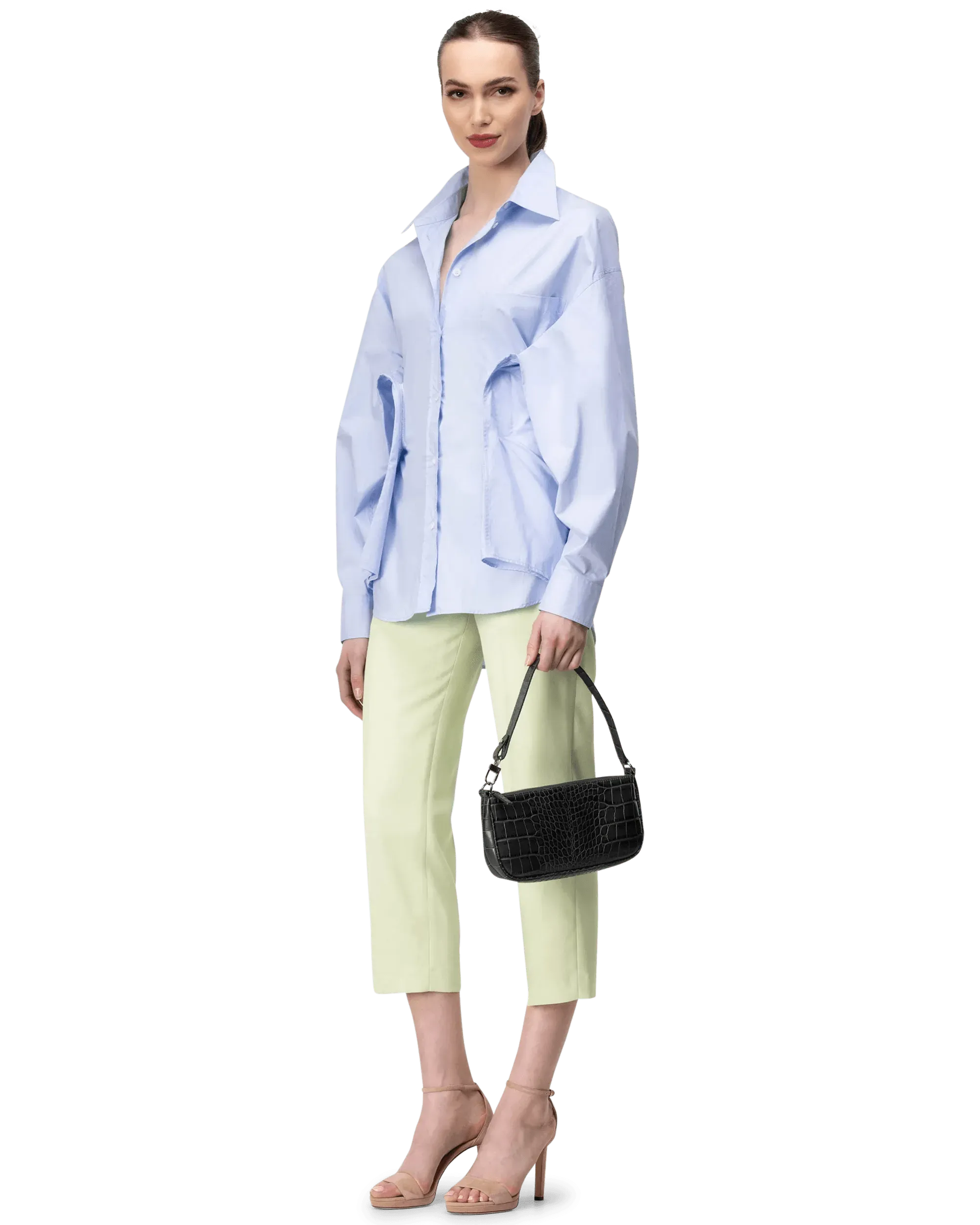 Rachel Croc-Effect Shoulder Bag - DIHSAN