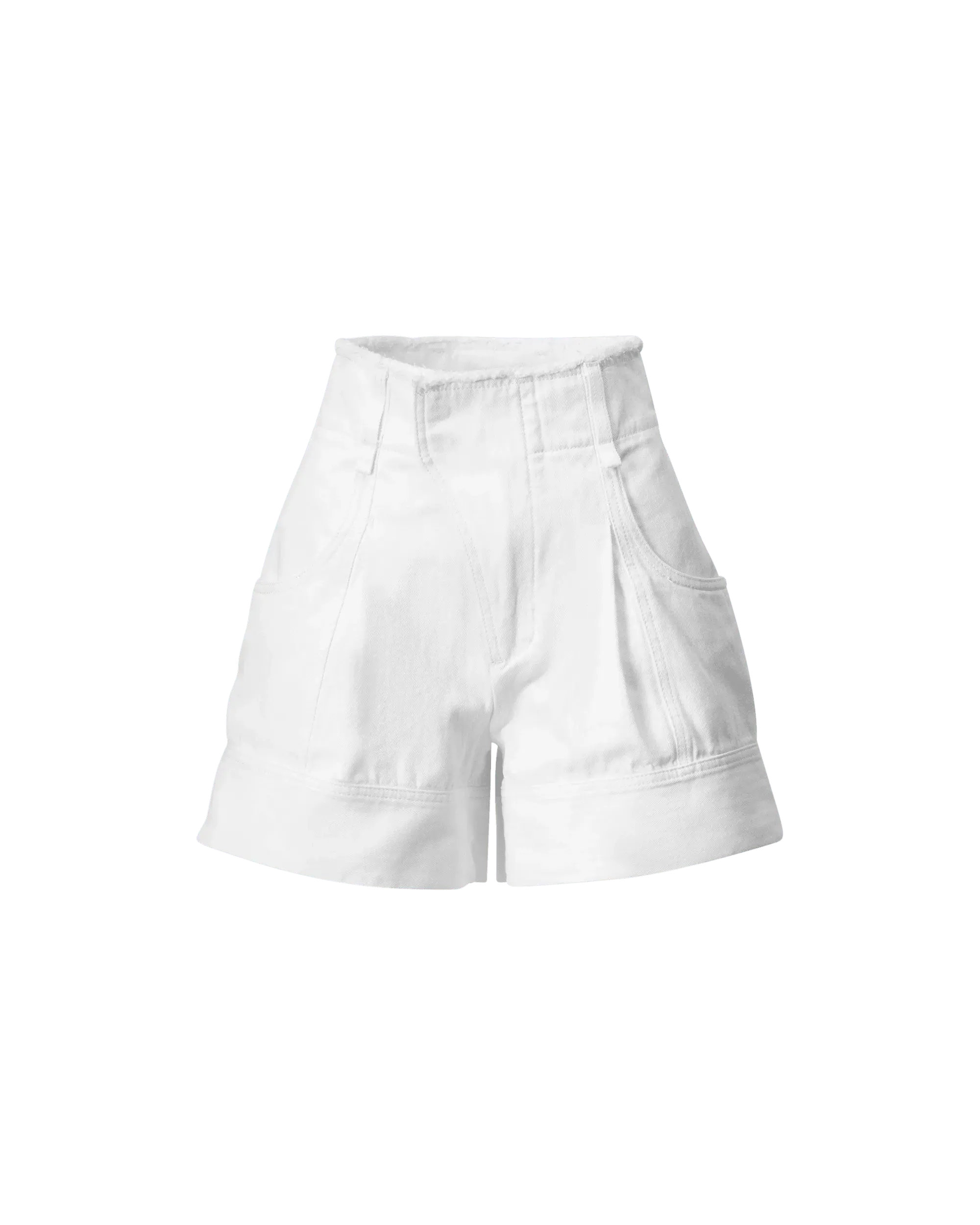 High Waisted Chevron Shorts - DIHSAN