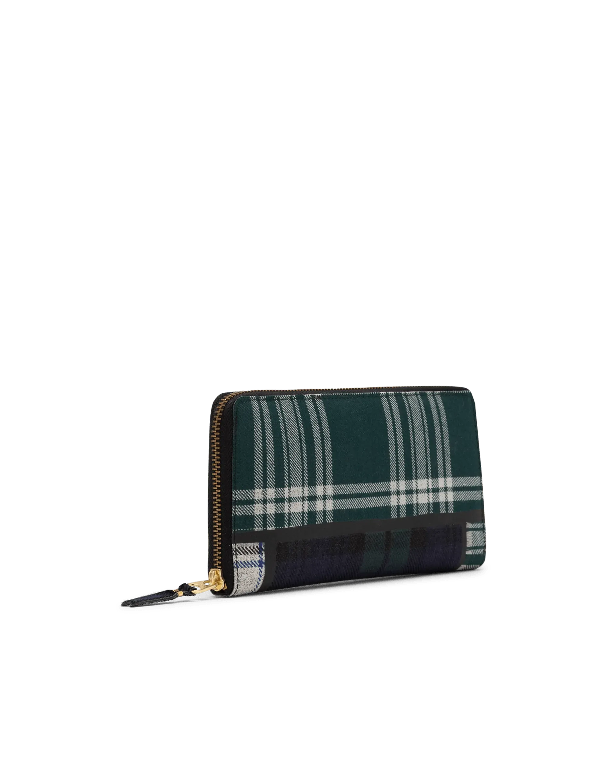 Tartan Patchwork Large Zip Wallet - DIHSAN