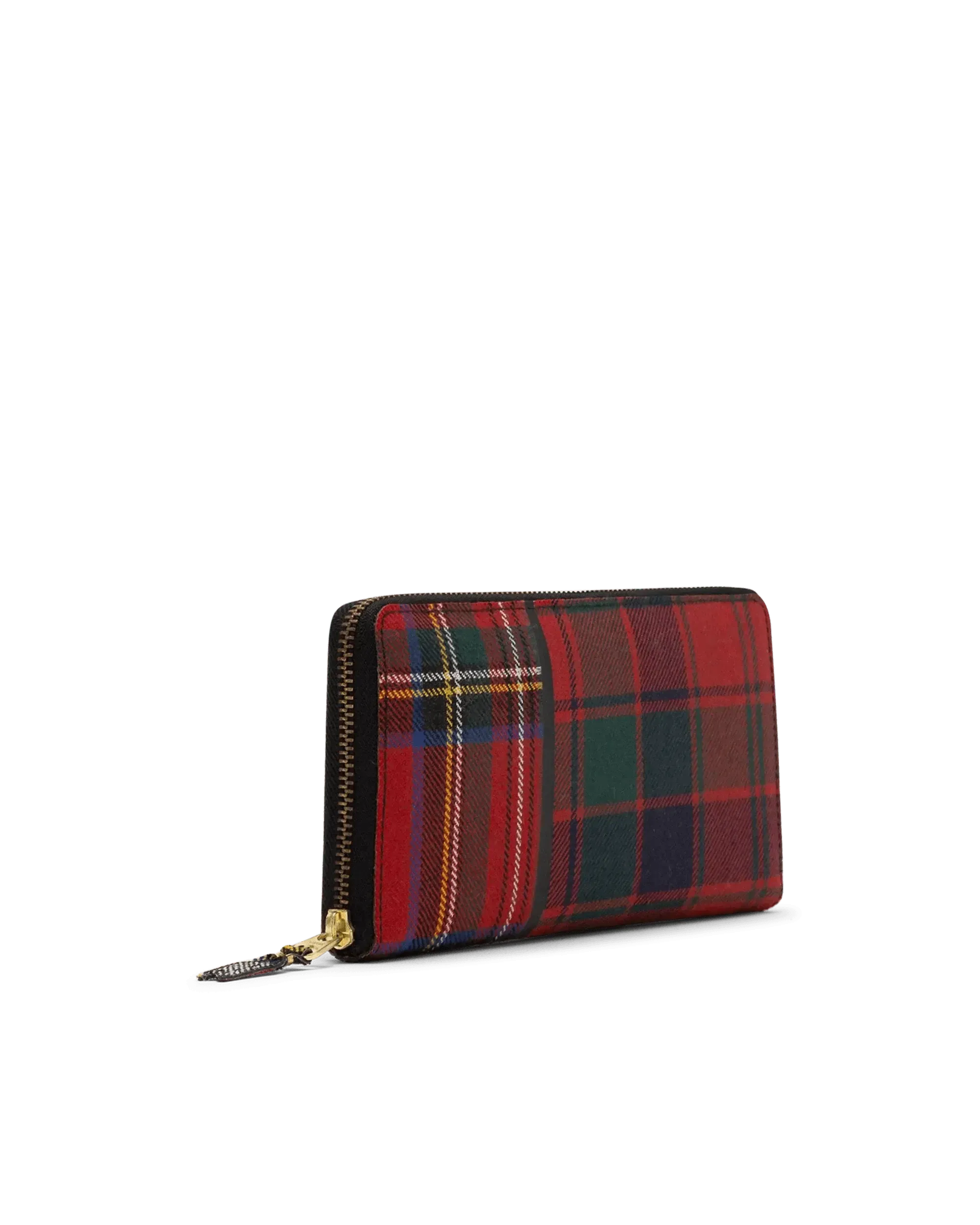 Tartan Patchwork Large Zip Wallet - DIHSAN