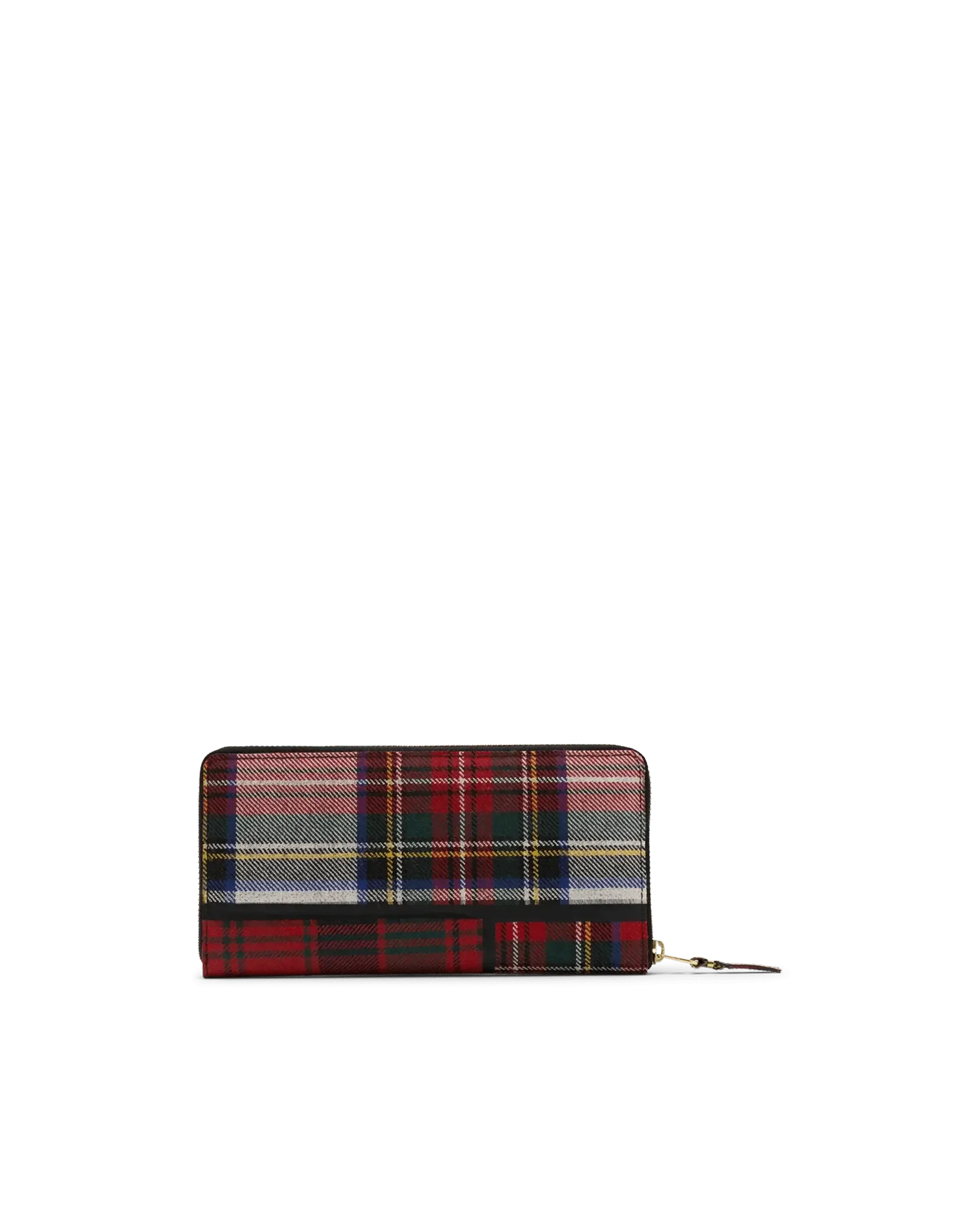 Tartan Patchwork Large Zip Wallet - DIHSAN