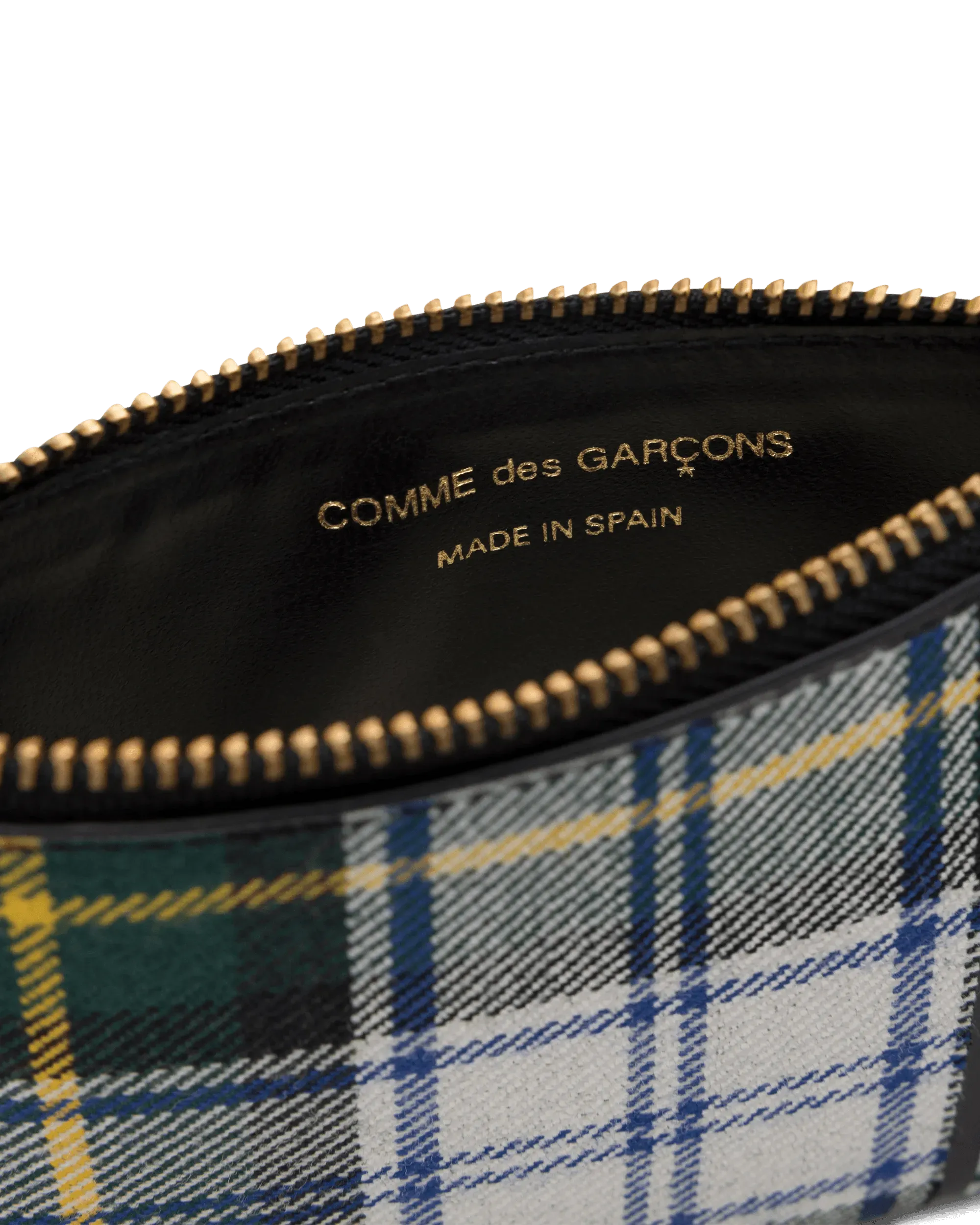 Small Tartan Patchwork Zip Pouch - DIHSAN