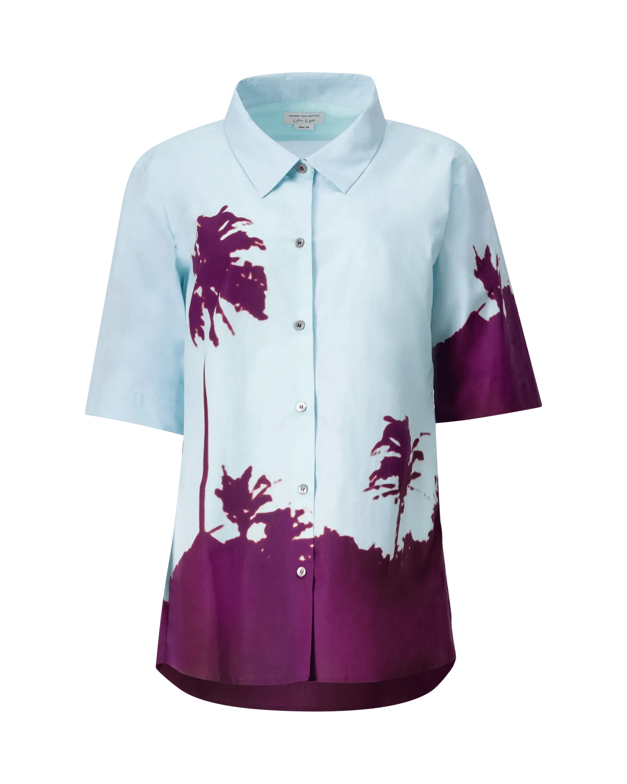Palm-Printed Cotton Poplin Shirt - DIHSAN