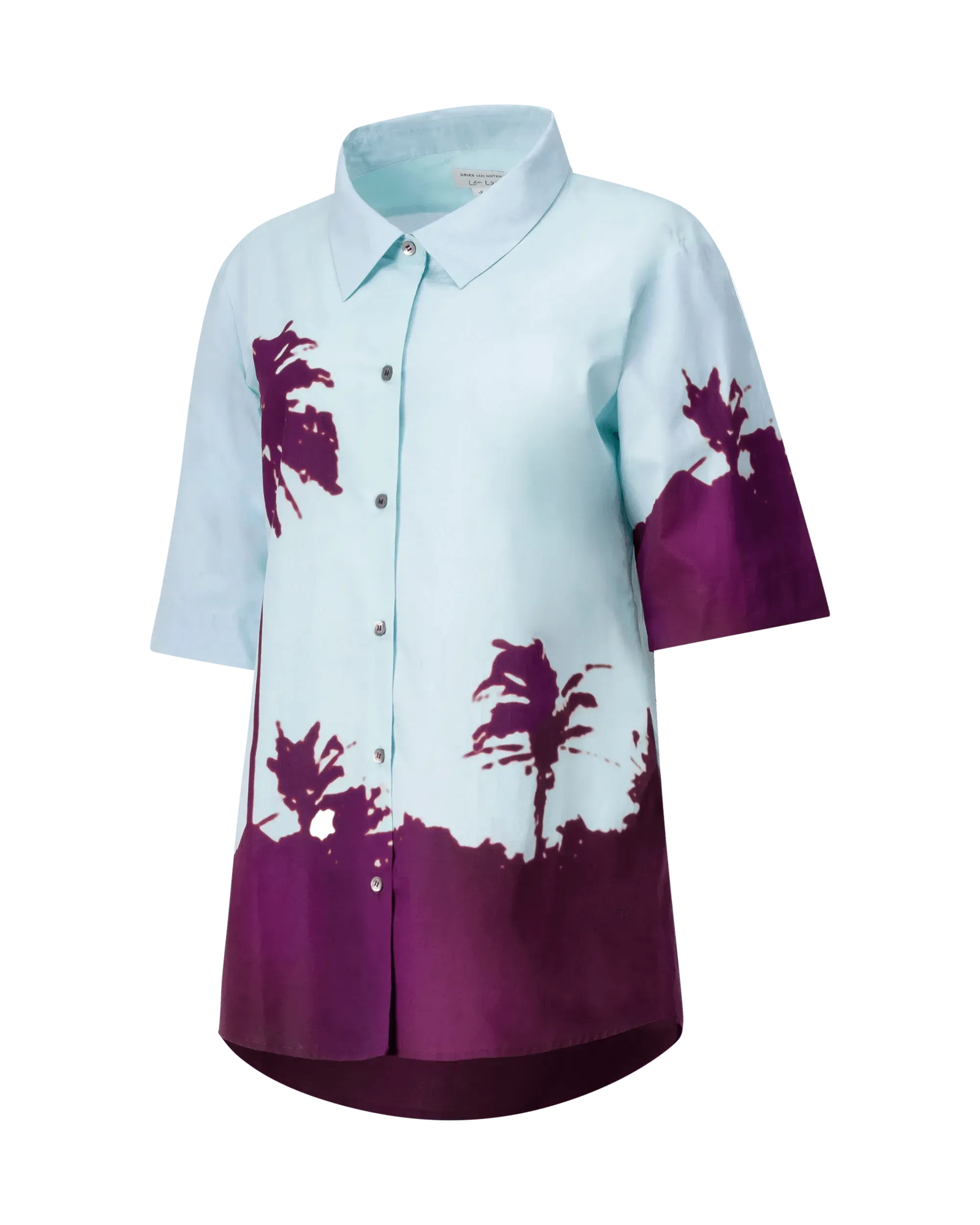 Palm-Printed Cotton Poplin Shirt - DIHSAN