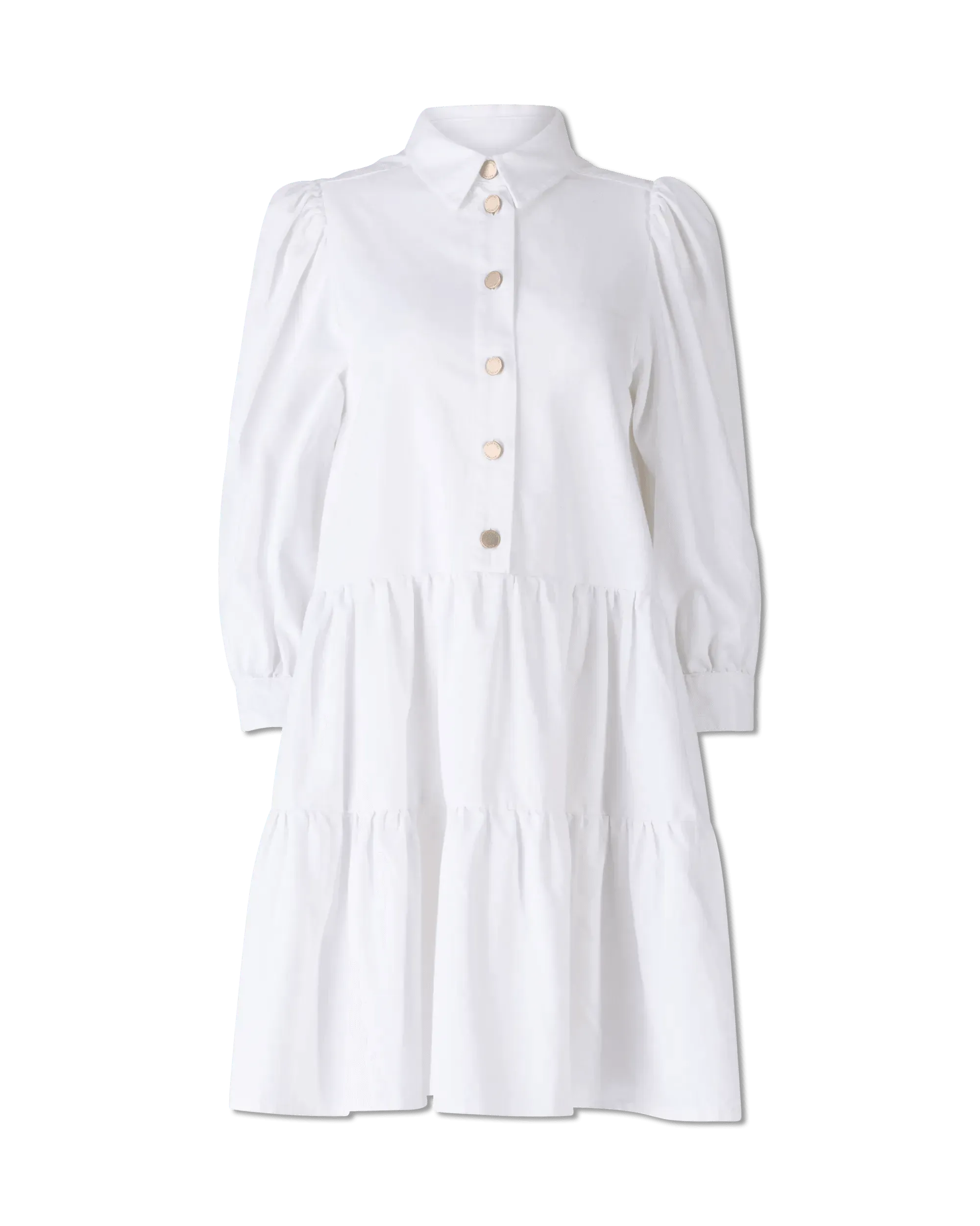 Puffy Sleeve A-line Dress - DIHSAN