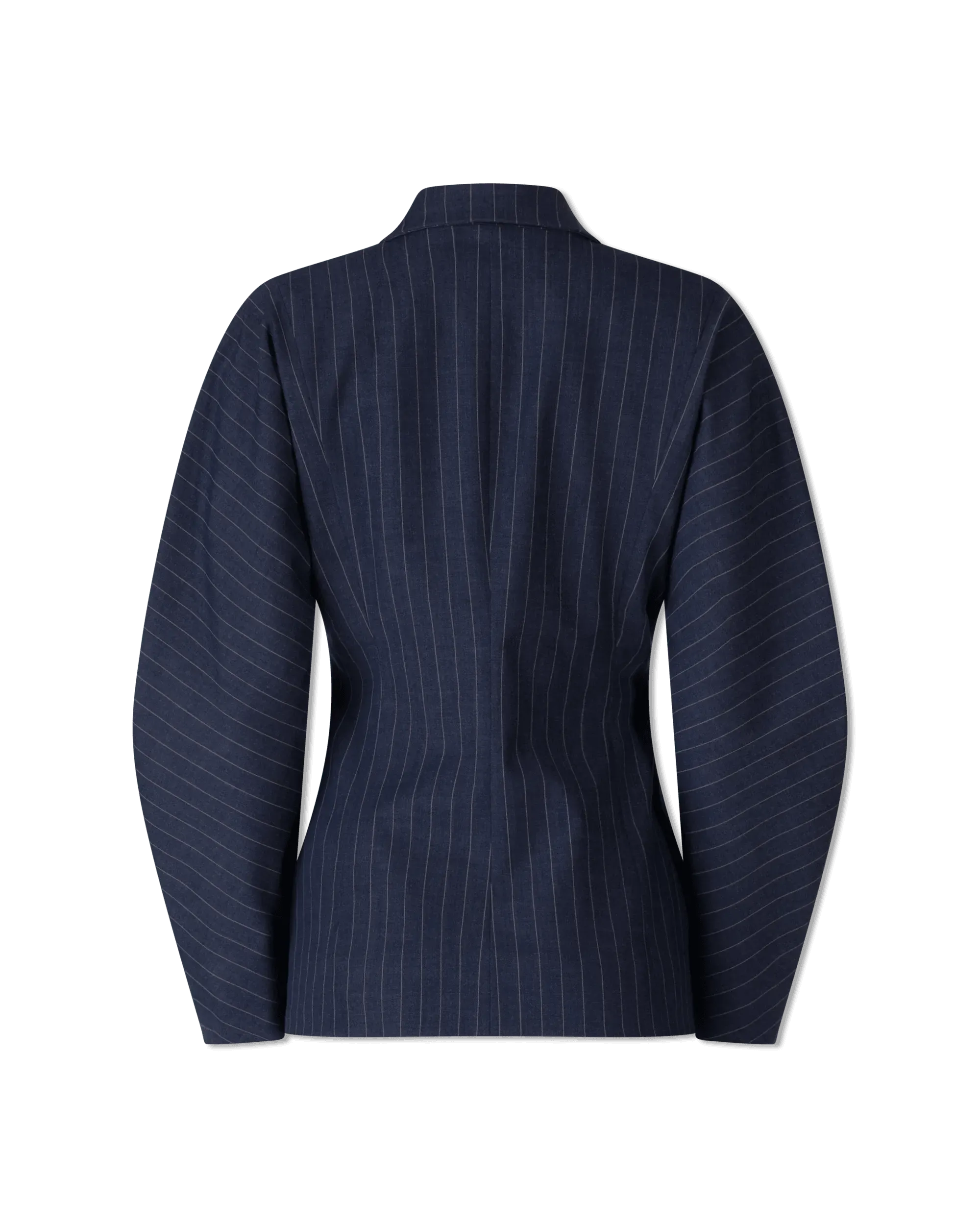 Puffy Sleeve Striped Blazer - DIHSAN