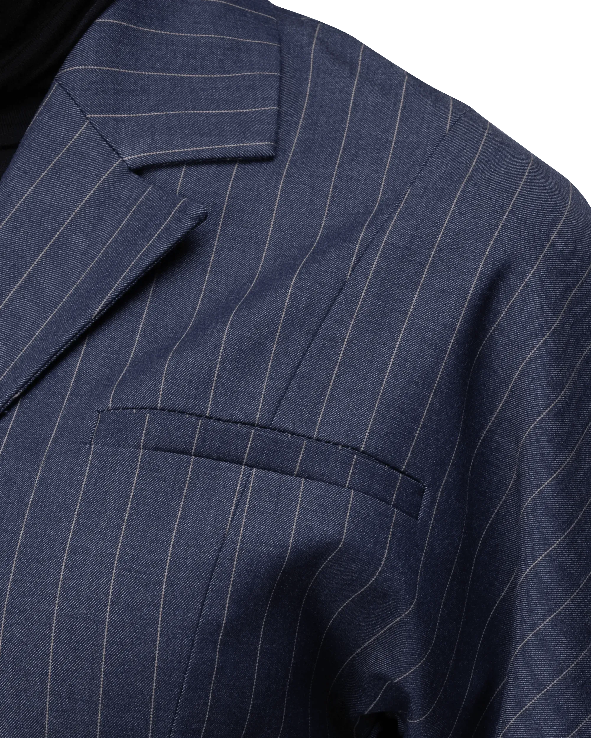 Puffy Sleeve Striped Blazer - DIHSAN