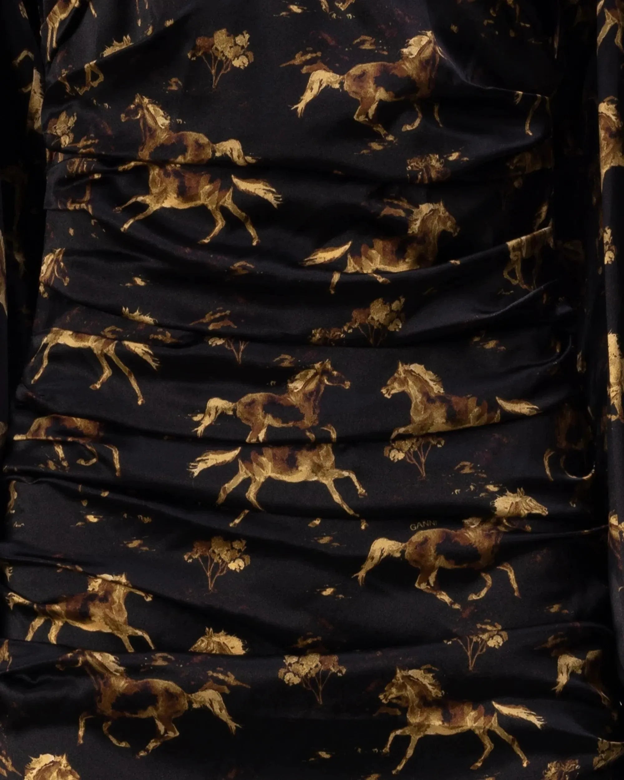 Horseprint Silk Mini Dress - DIHSAN