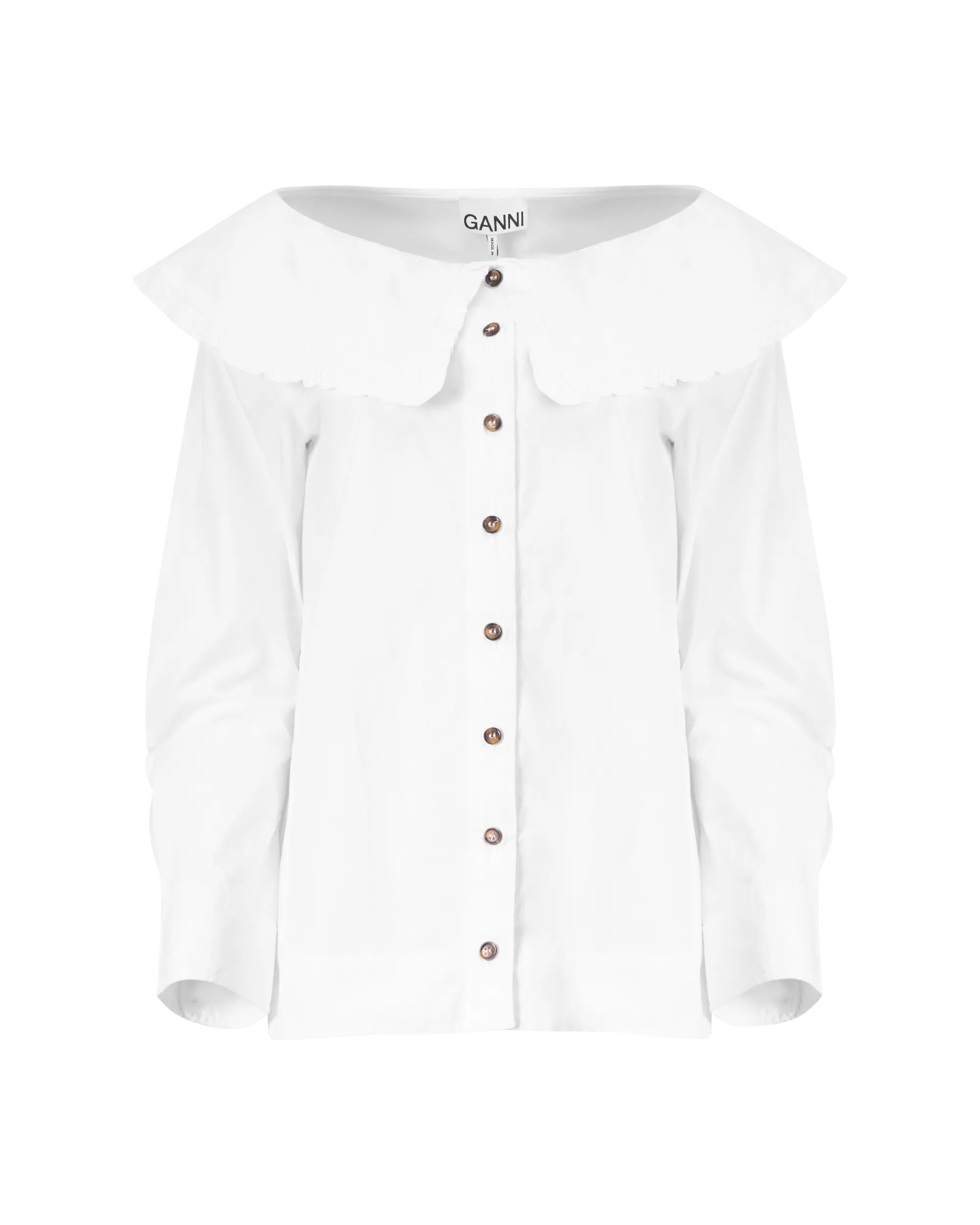 Boat Neck Poplin Blouse