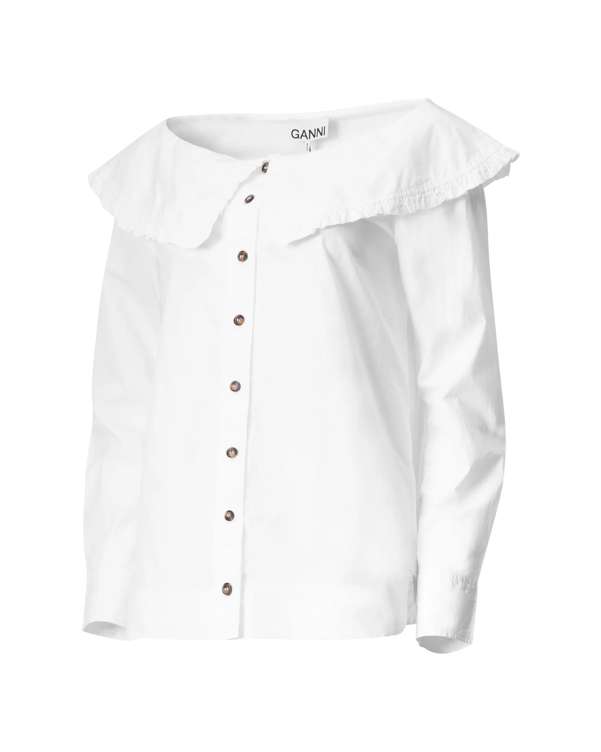 Boat Neck Poplin Blouse