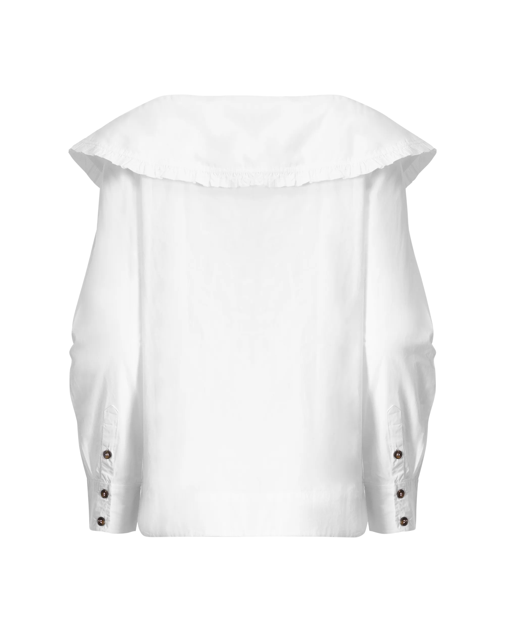 Boat Neck Poplin Blouse