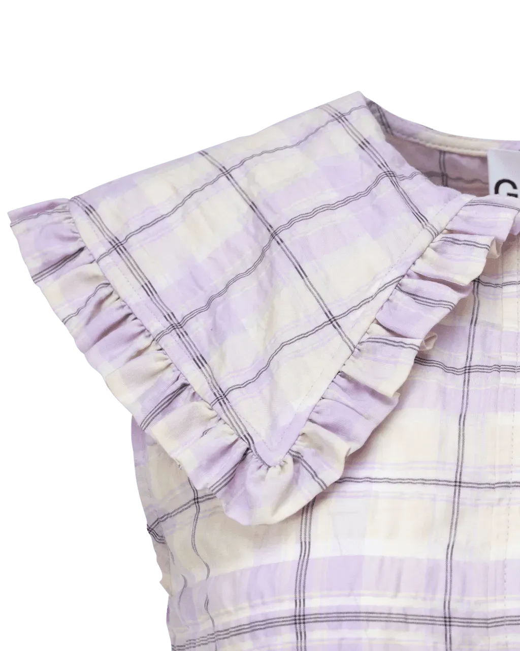 Seersucker Check Sleeveless Shirt - DIHSAN