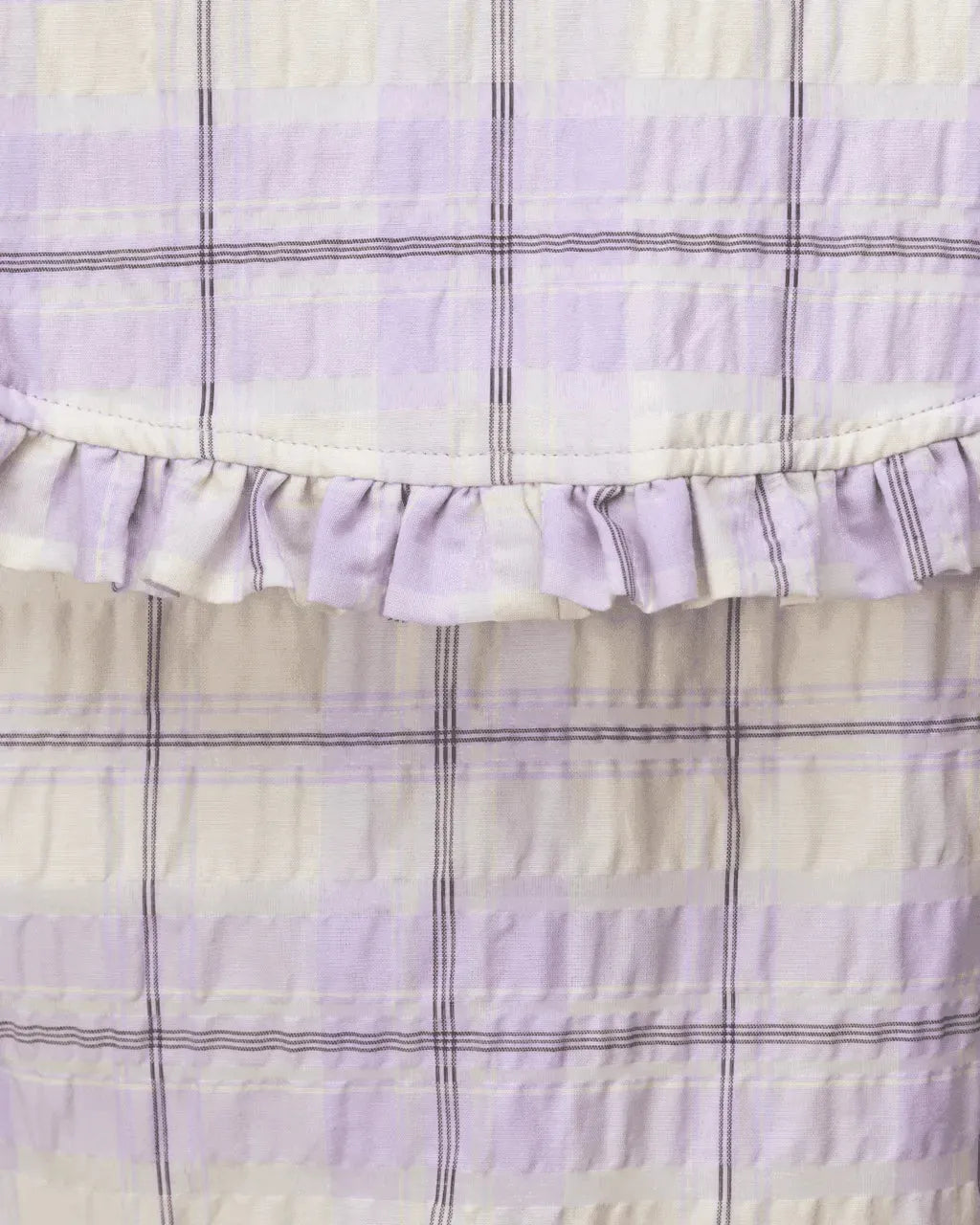 Seersucker Check Sleeveless Shirt - DIHSAN