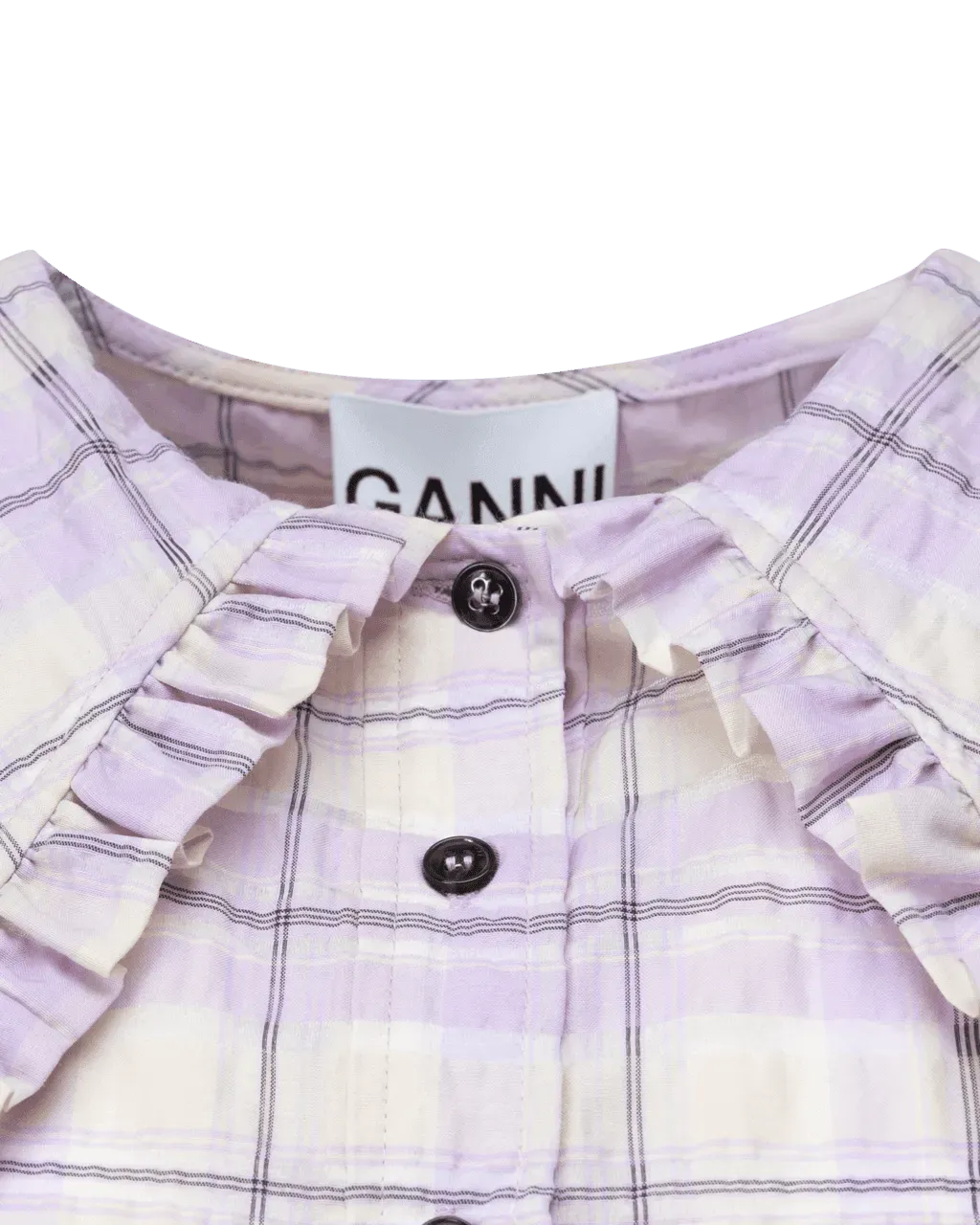 Seersucker Check Sleeveless Shirt - DIHSAN