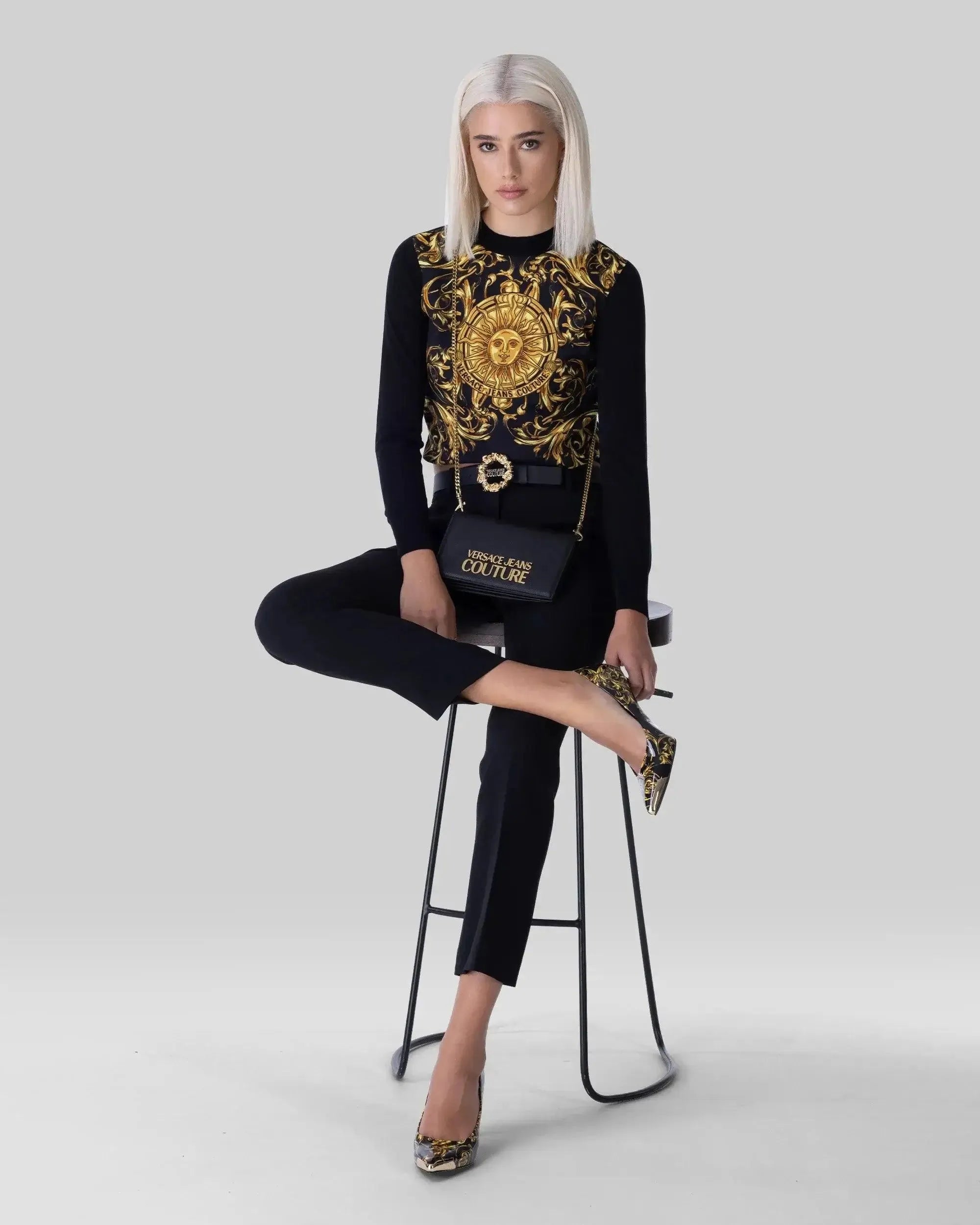 Sun Garland Printed Sweater - DIHSAN