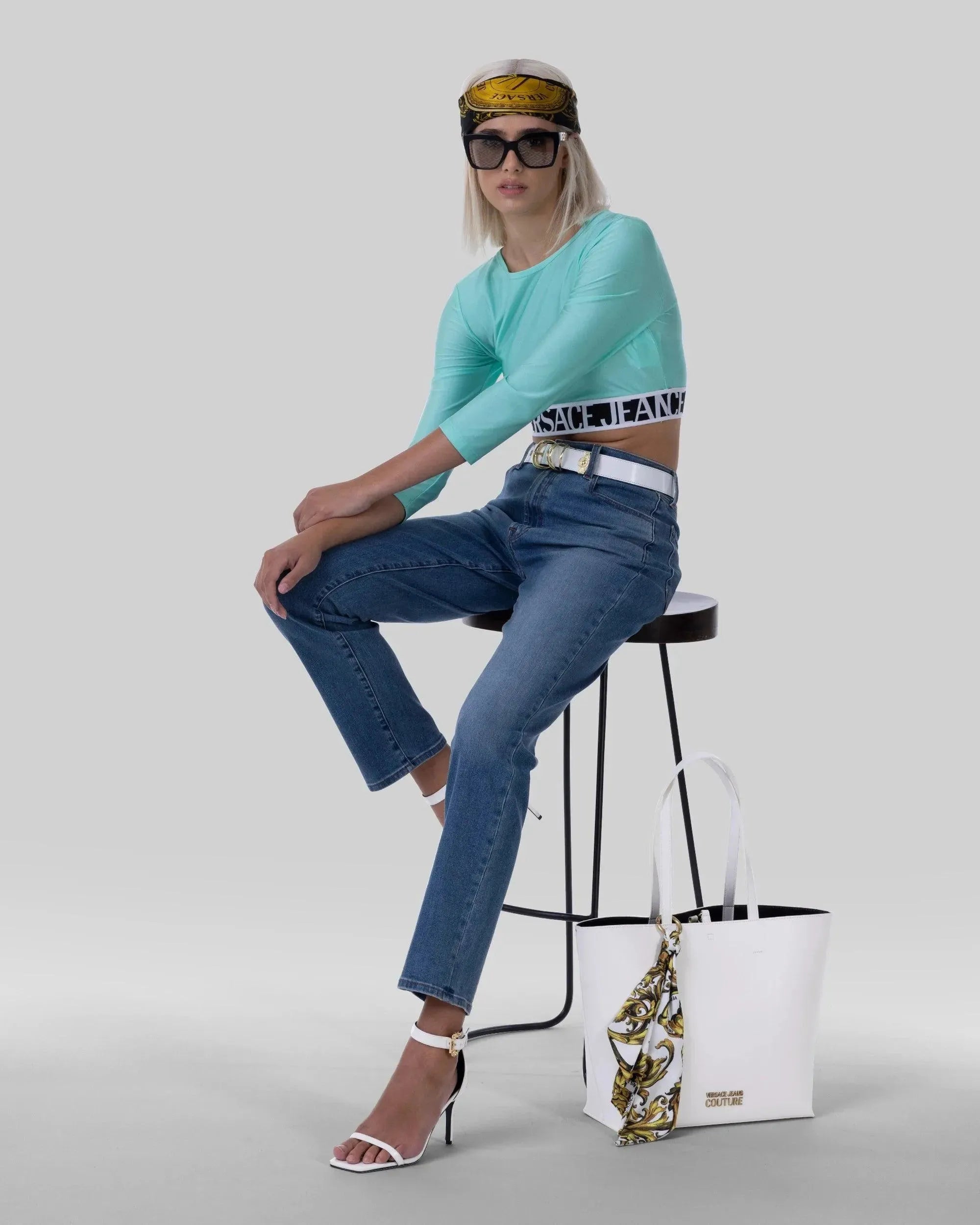 Cropped Long Sleeve T-Shirt - DIHSAN