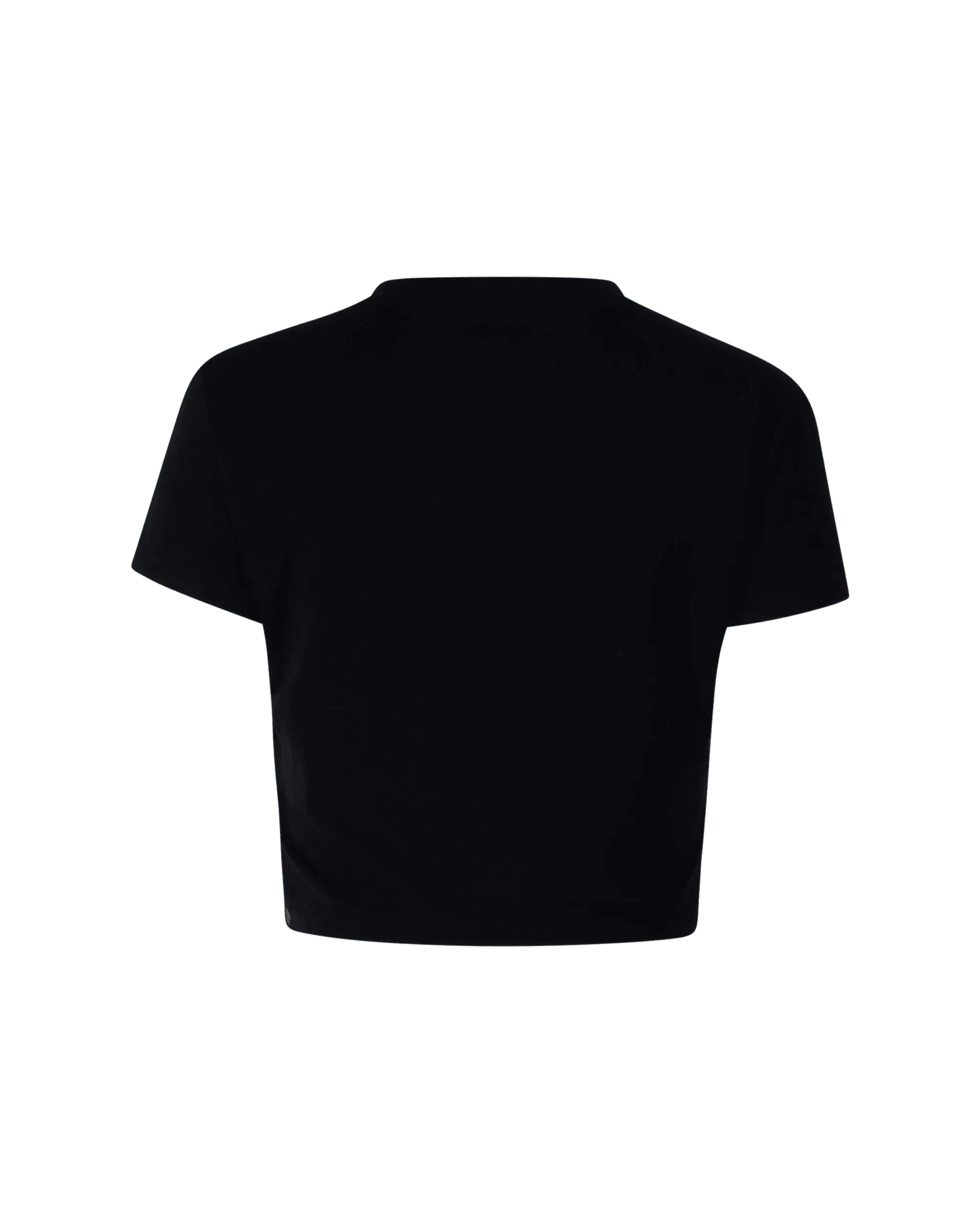 Glitter Logo Printed Cropped T-shirt - DIHSAN