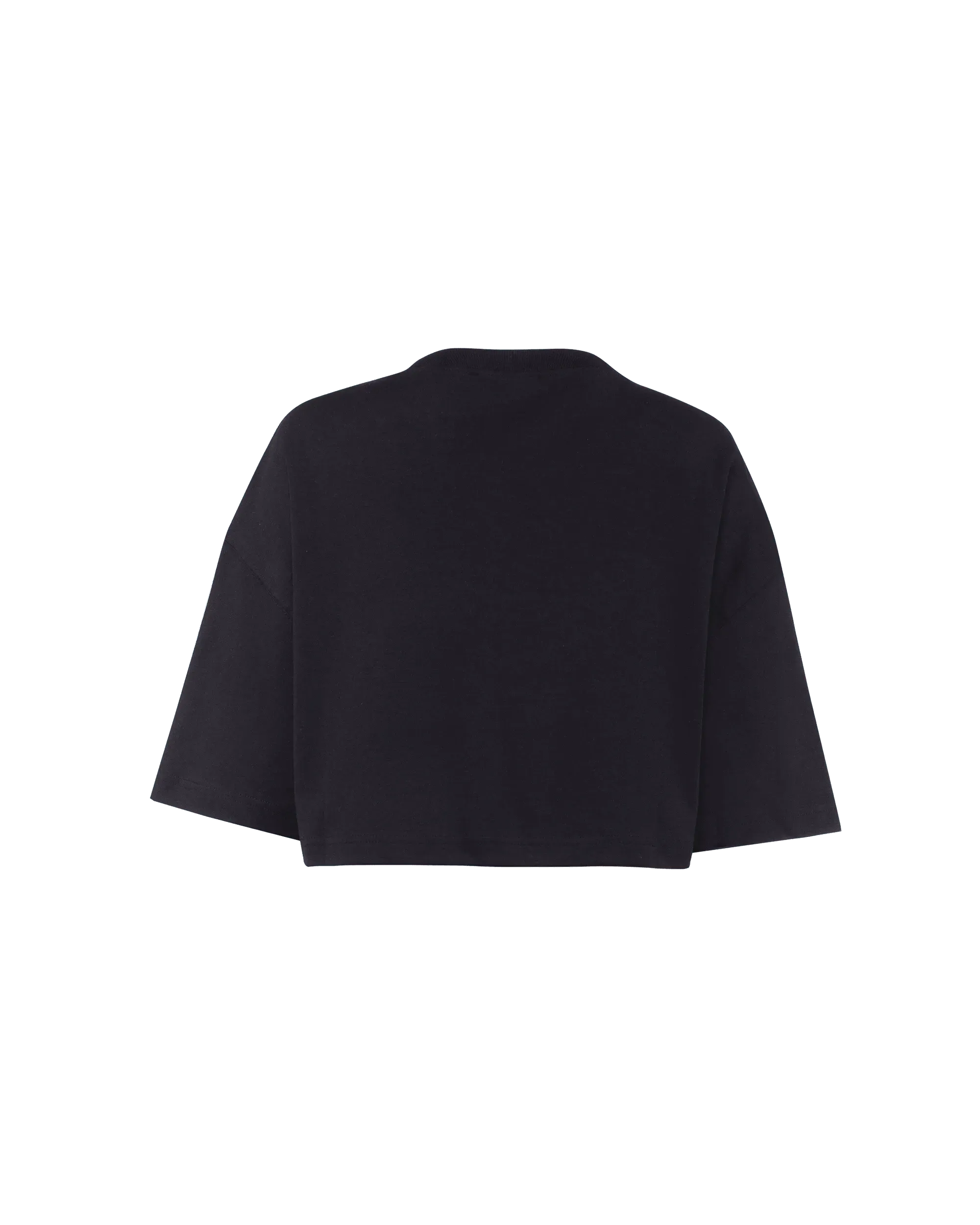 Floral Logo Cropped T-shirt - DIHSAN