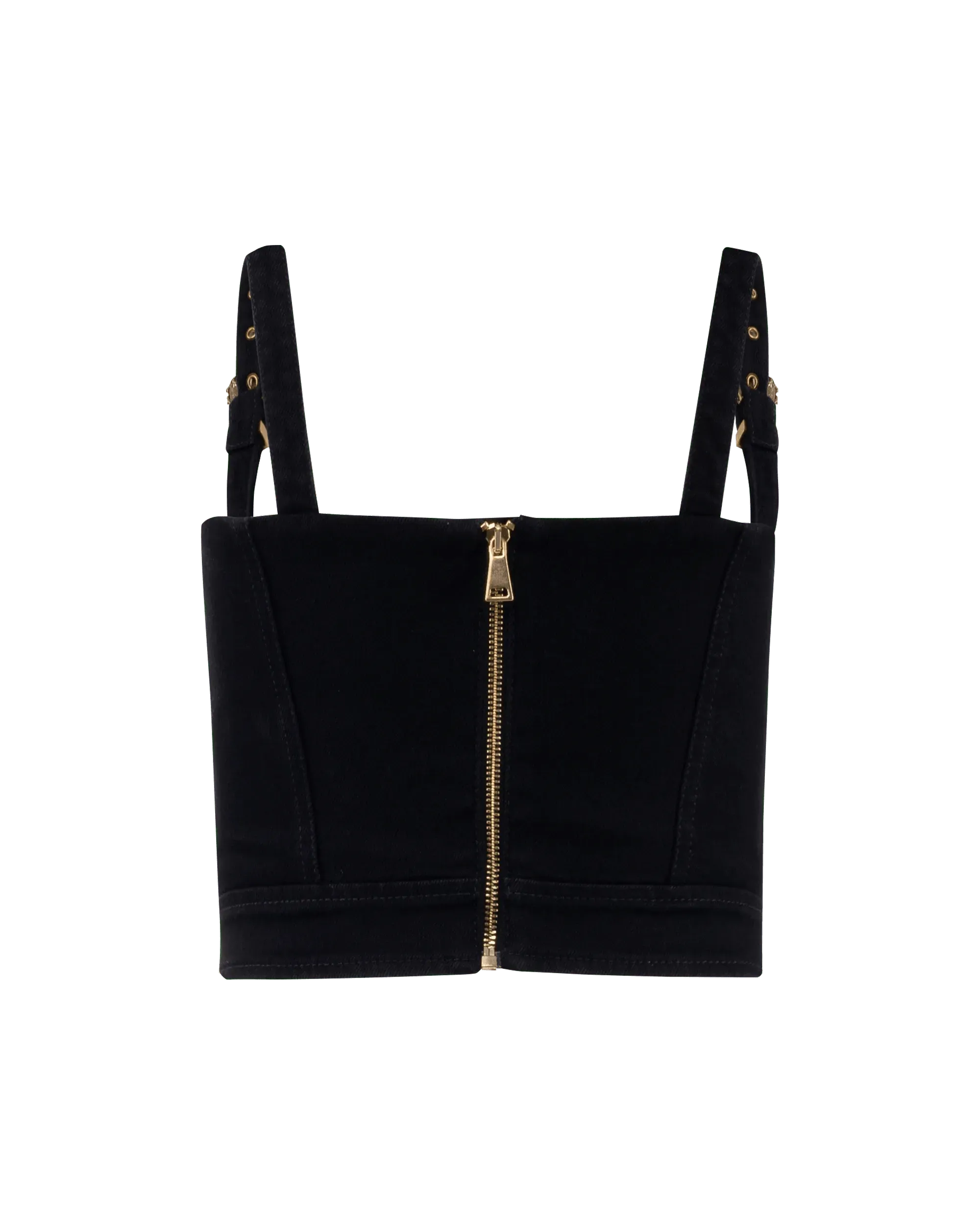 Buckle Strap Denim Tank Top - DIHSAN