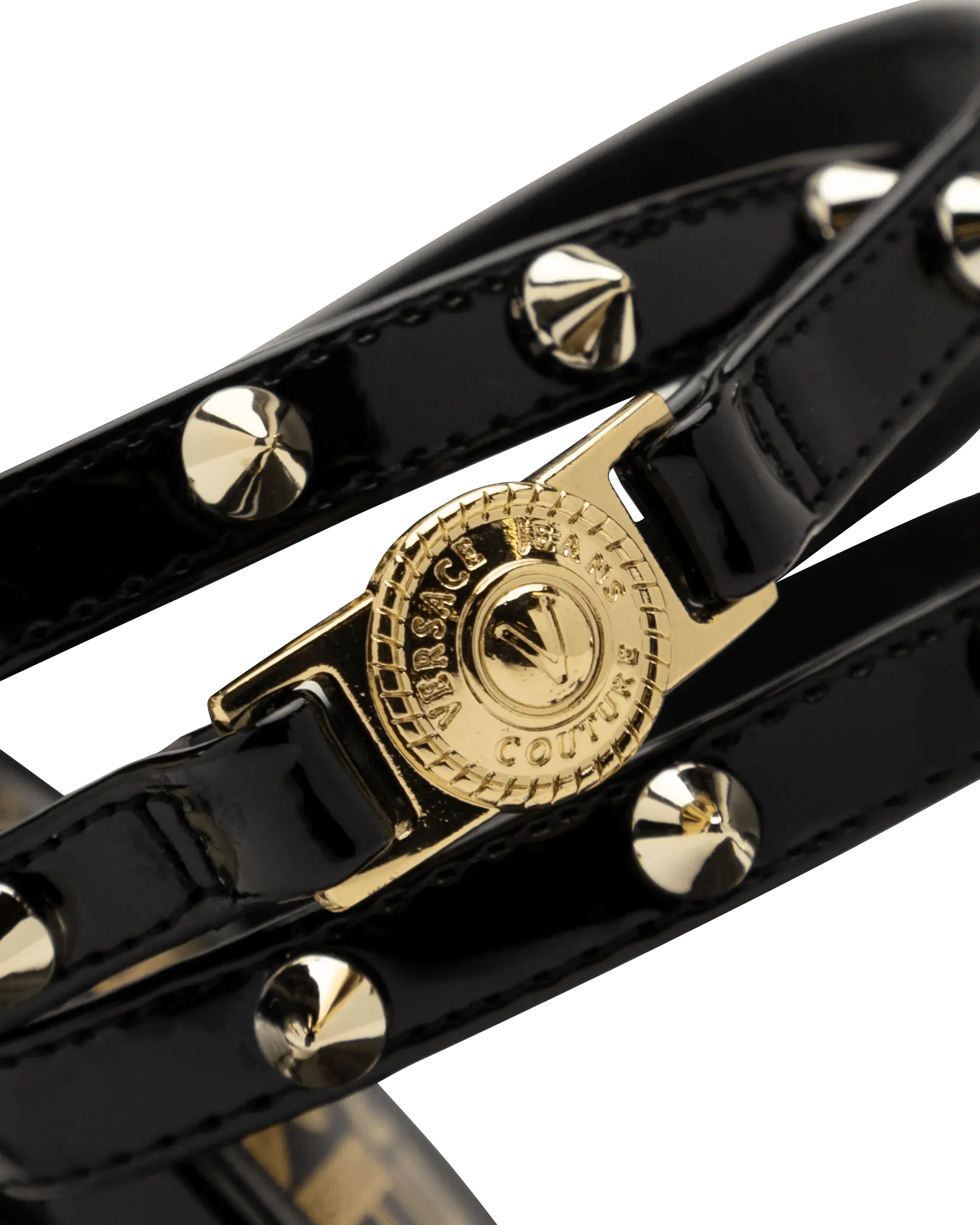 Studded Ankle Strap Sandals - DIHSAN