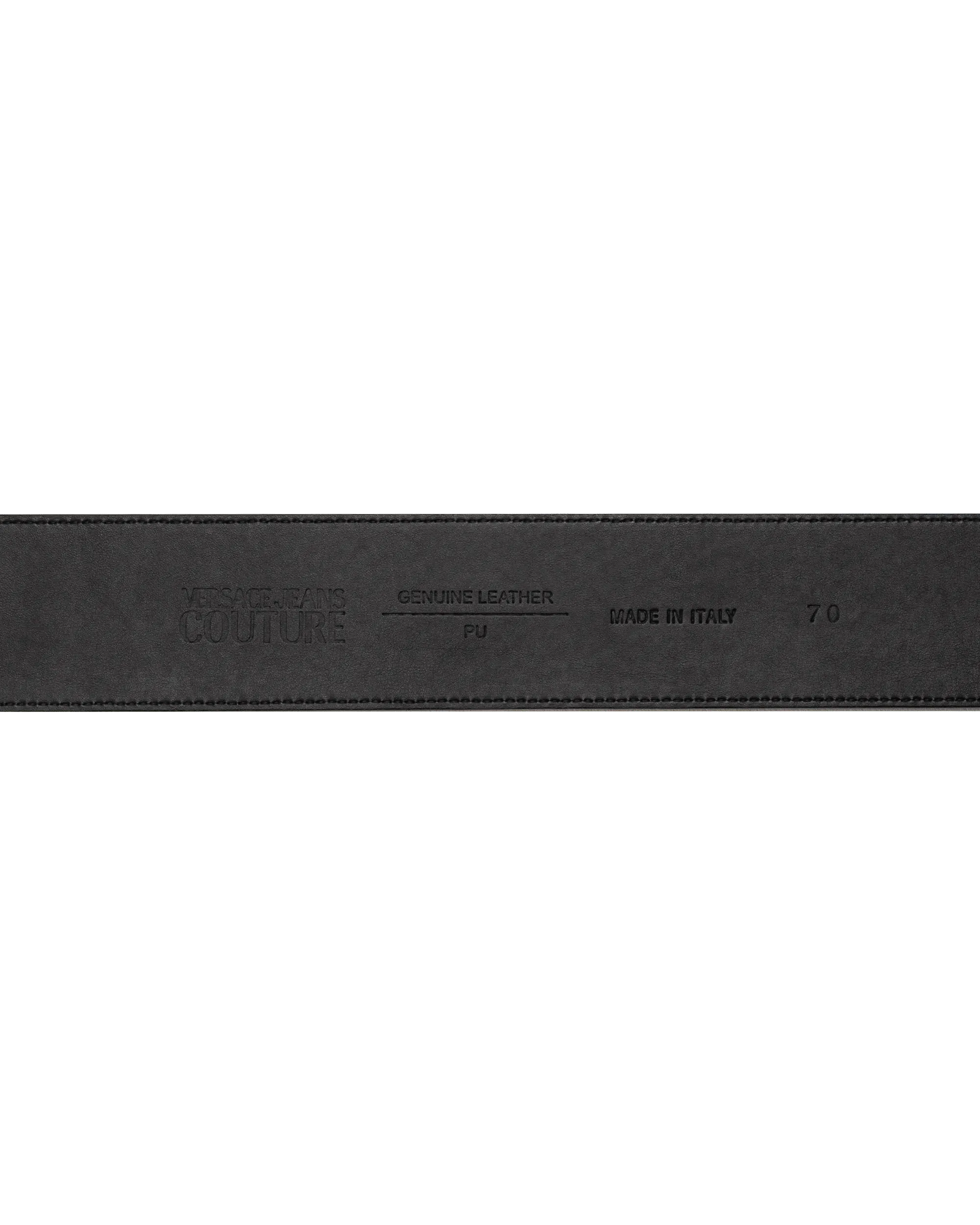 Gold Garland Logo Leather Belt - DIHSAN