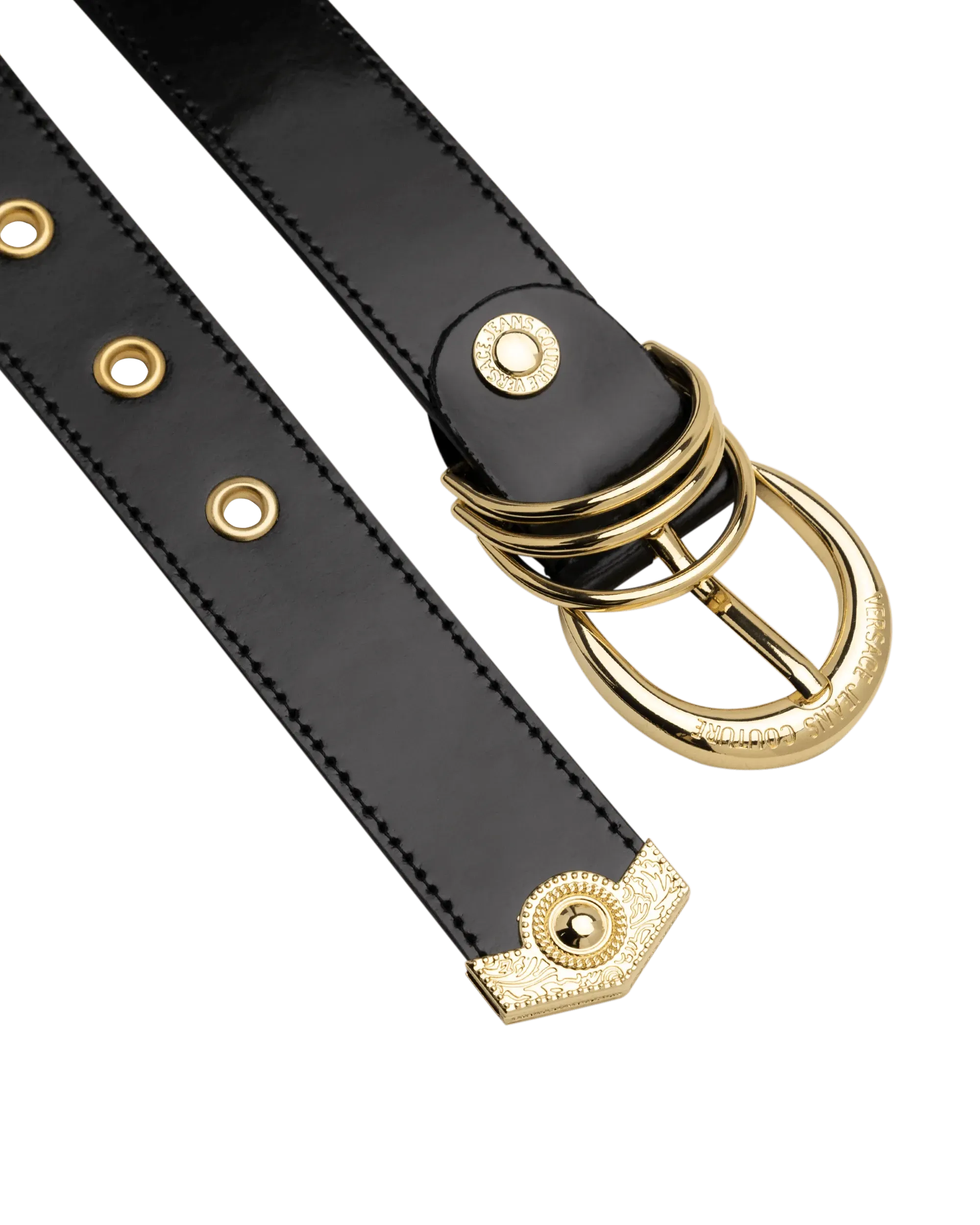 Gold Logo D-Ring Belt - DIHSAN