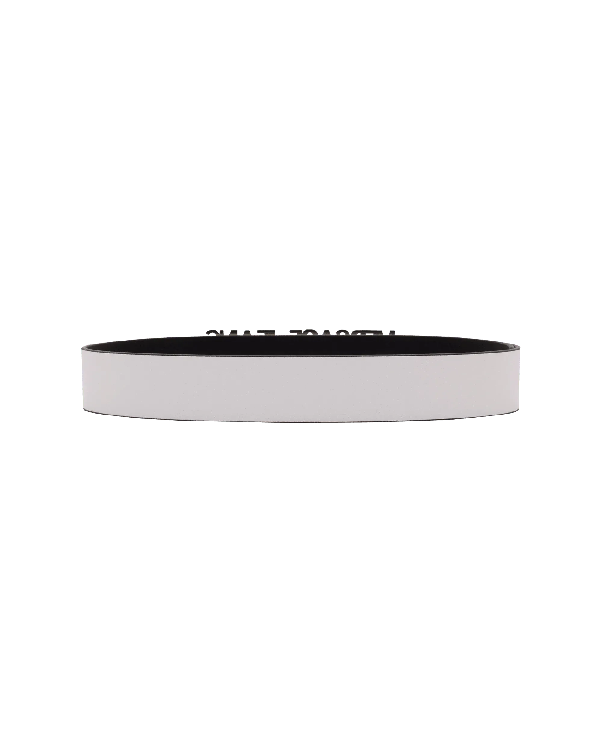 Leather Belt With Gold Trim Logo - DIHSAN