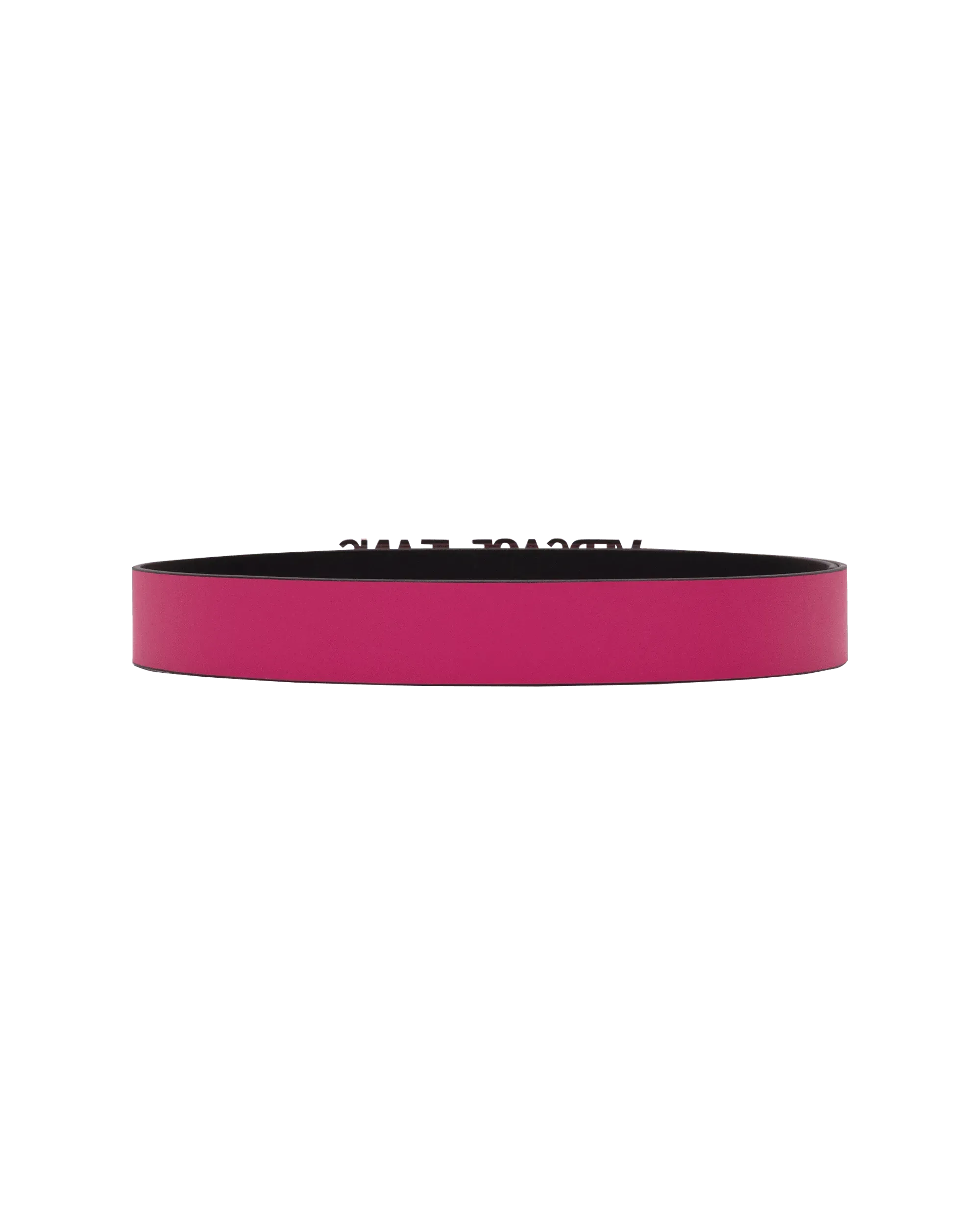 Leather Belt With Gold Trim Logo - DIHSAN