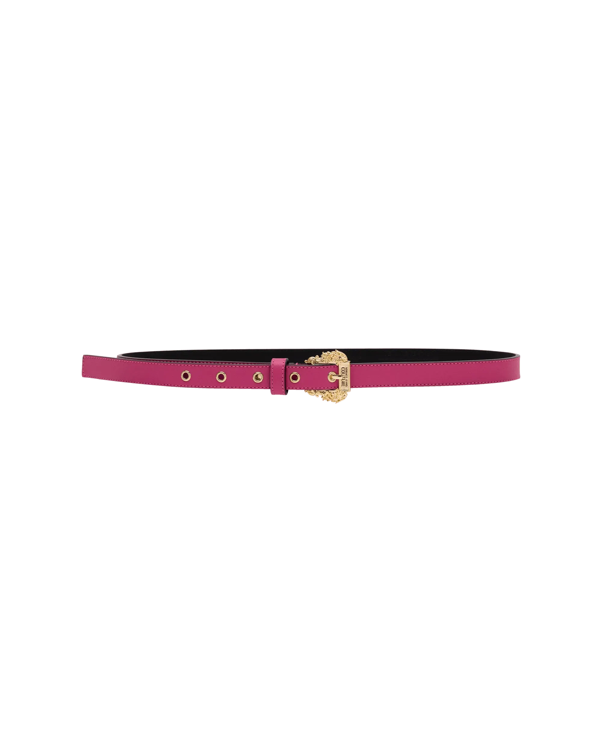 Gold Garland Logo Leather Belt - DIHSAN