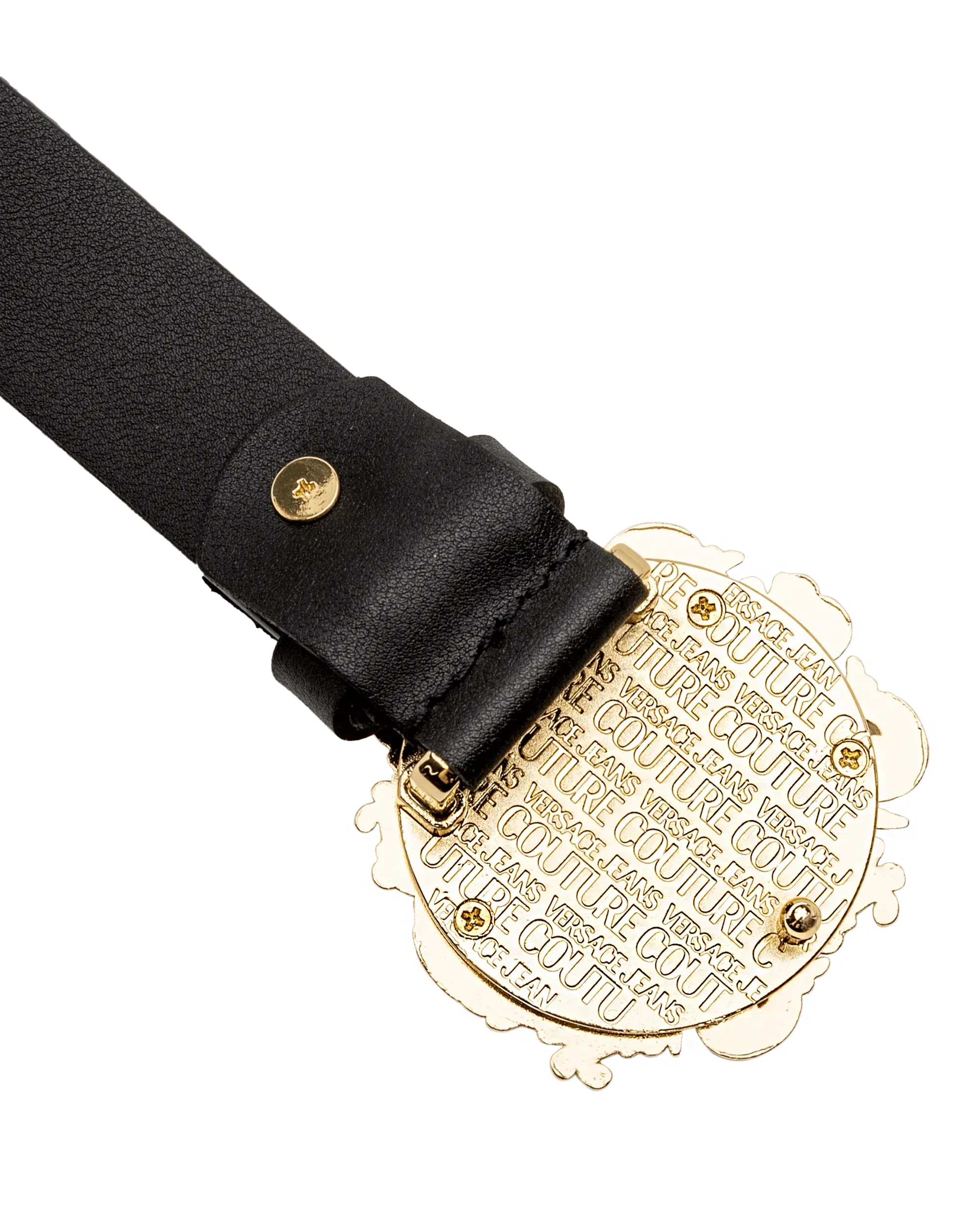 Baroque Logo Leather Belt - DIHSAN