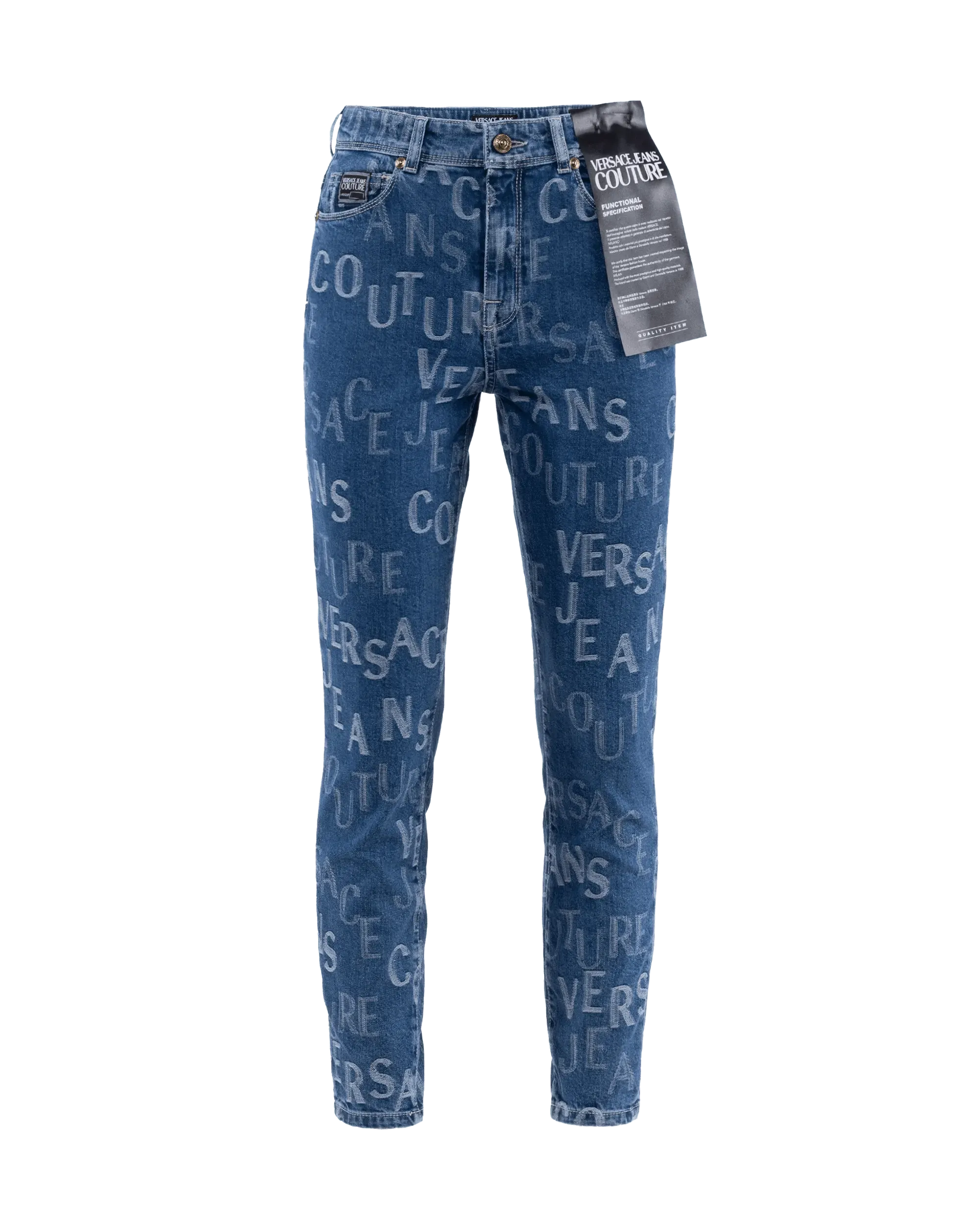 Cropped Logo Skinny Jeans - DIHSAN