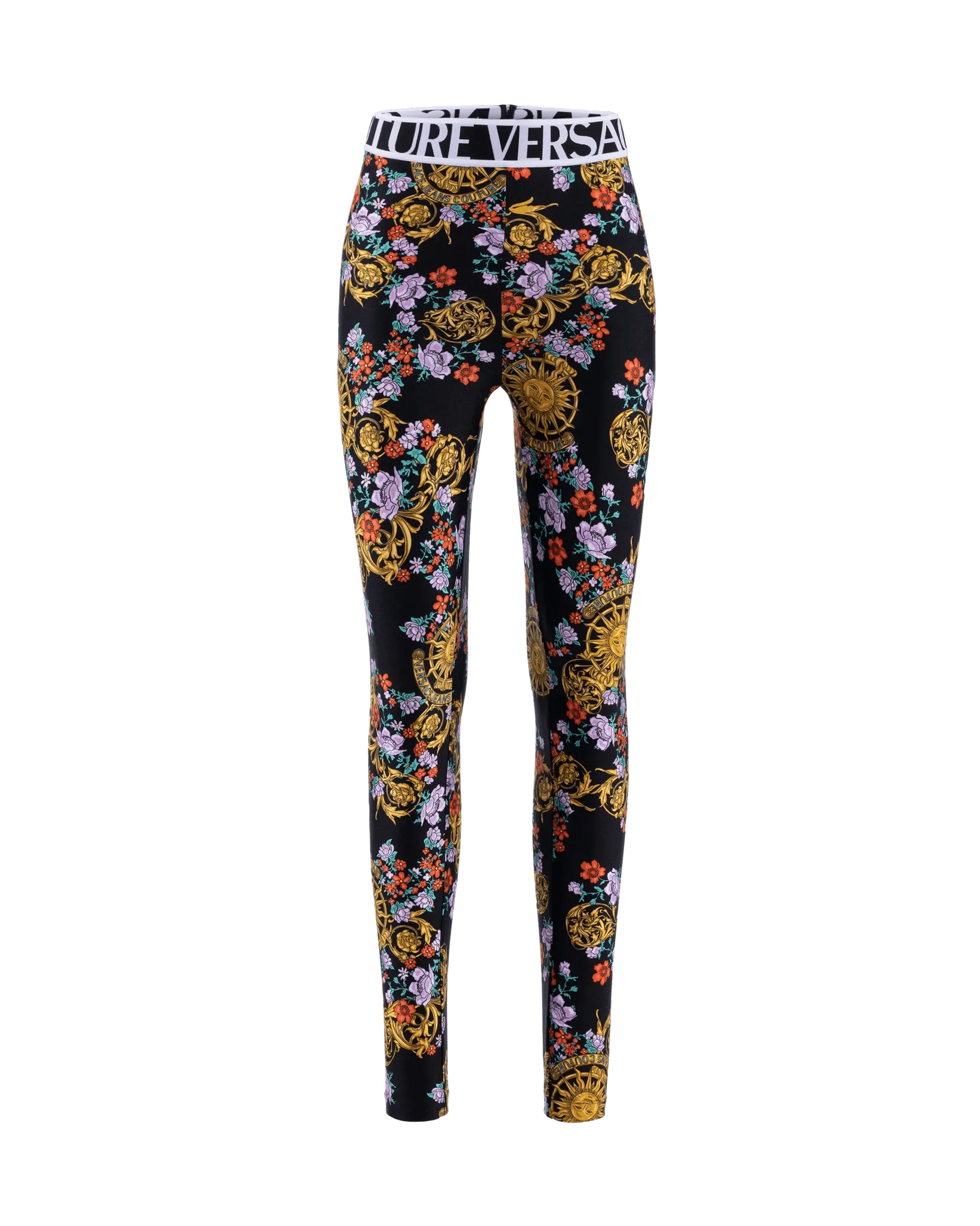 Floral Baroque Printed Leggings - DIHSAN