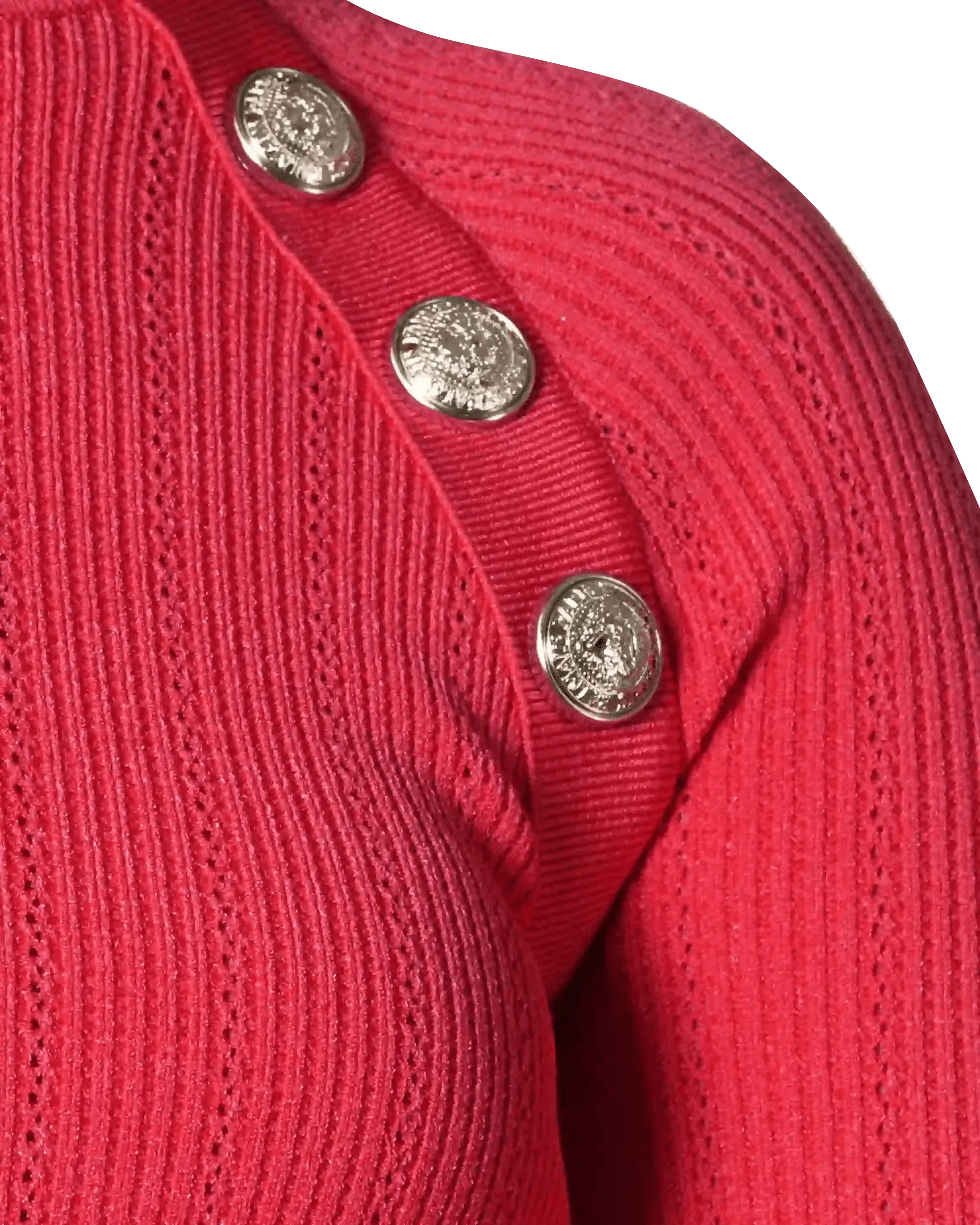 Embossed Button Dress - DIHSAN