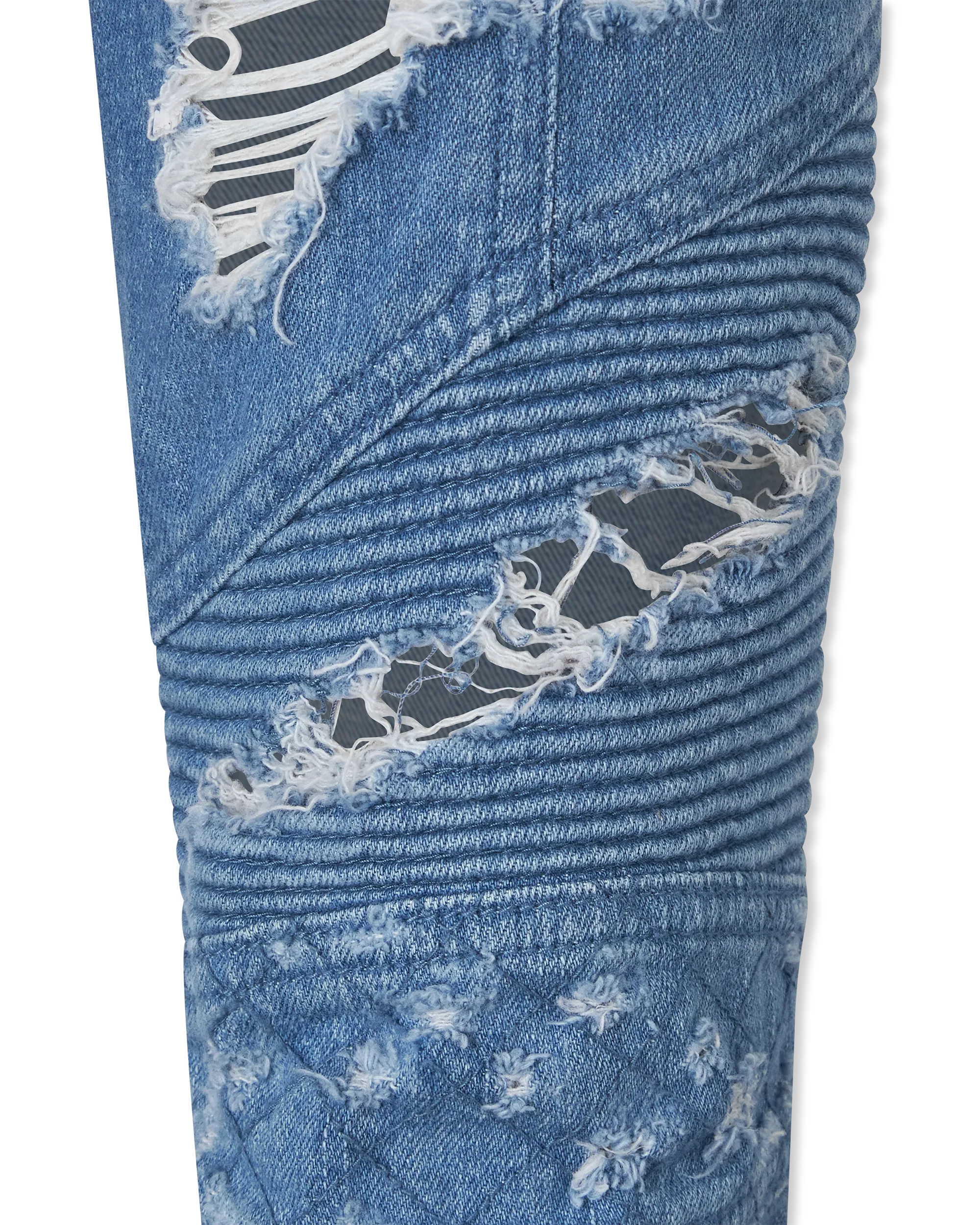 Distressed Button Up Skinny Jeans
