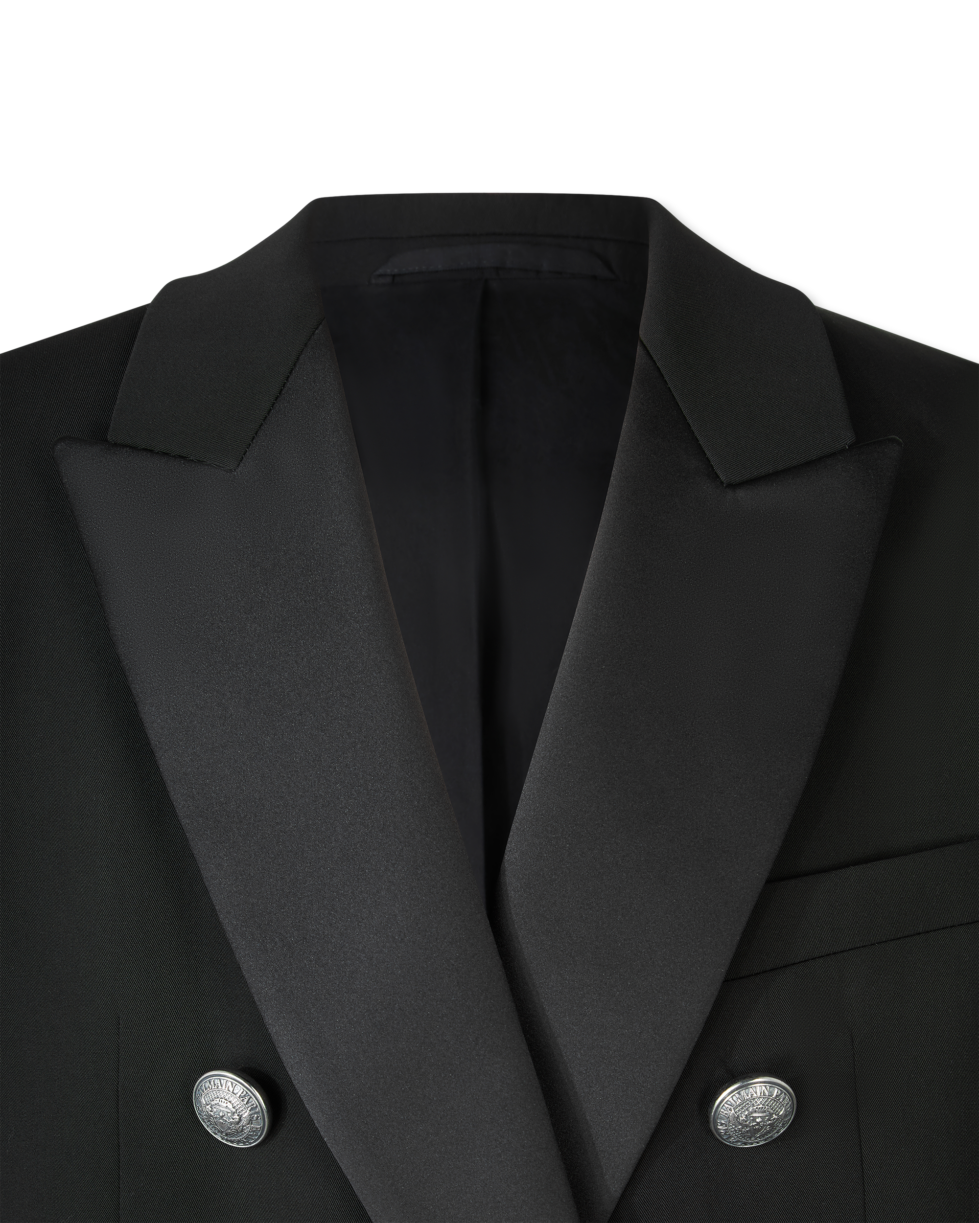 Veste Croisee Col Pointe Satin