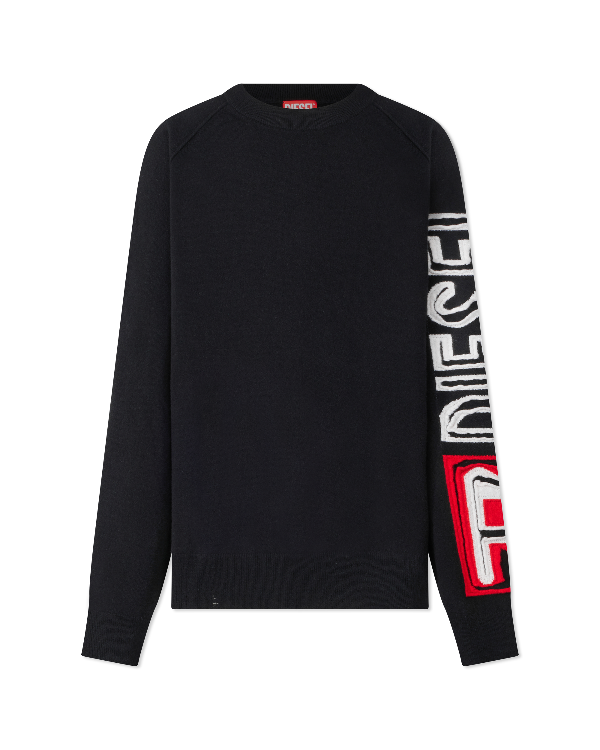 K-Saria Distressed Wool Logo Sweater