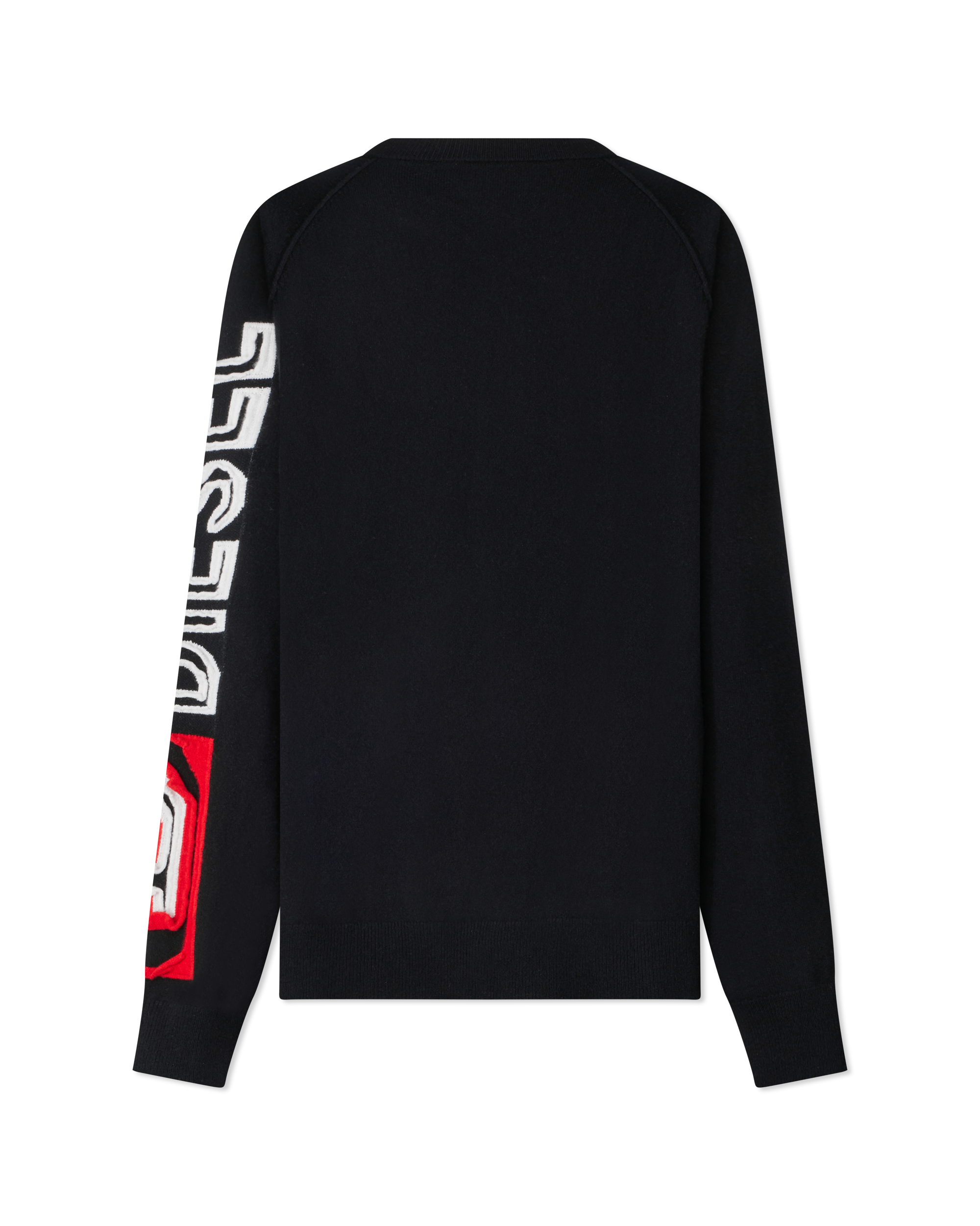 K-Saria Distressed Wool Logo Sweater