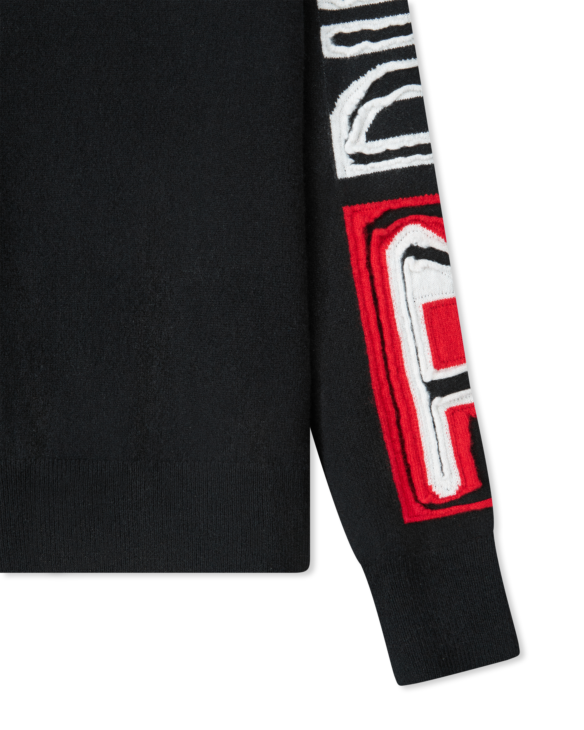 K-Saria Distressed Wool Logo Sweater